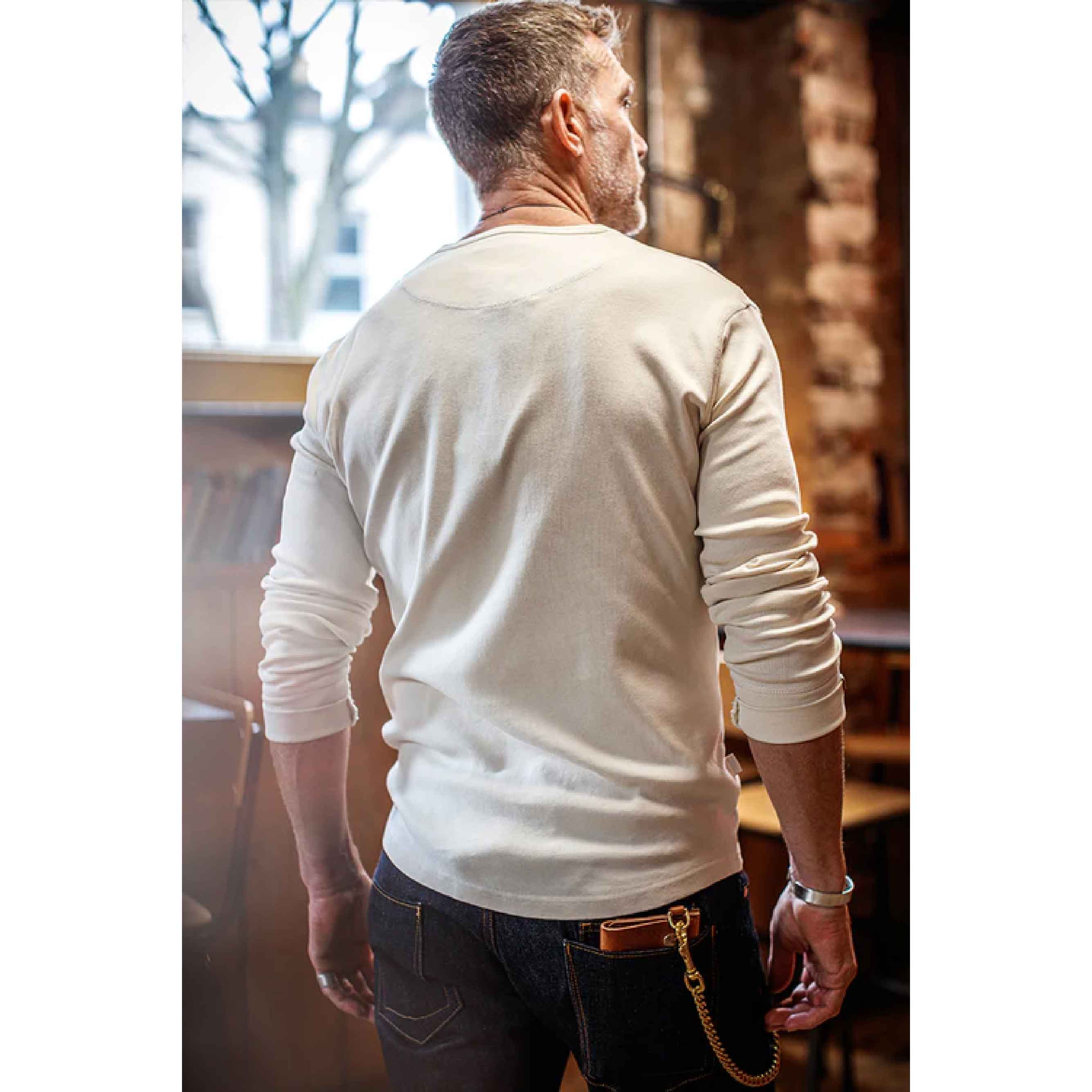 Elder Henley Shirt Raw - White