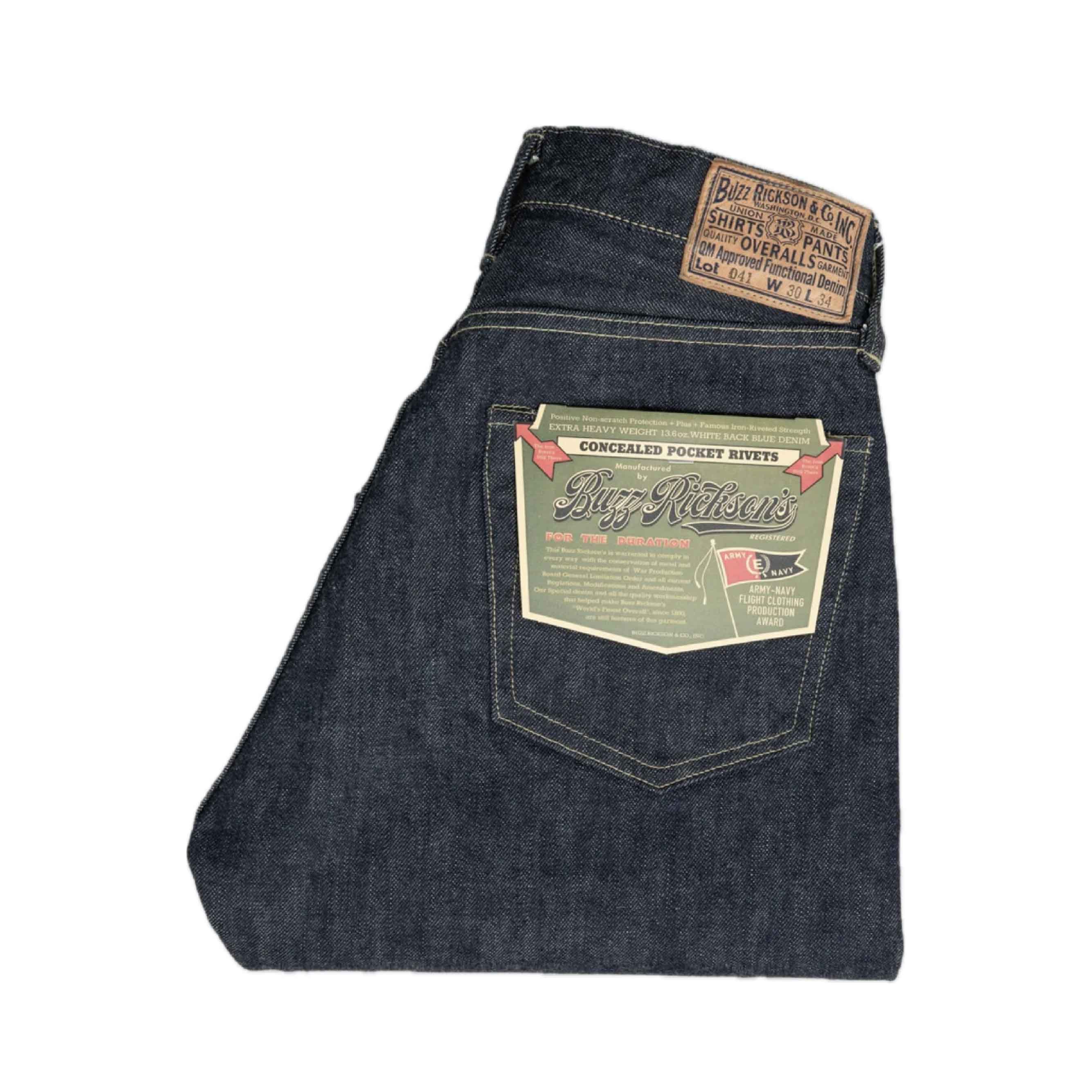 WWII Blue Denim Waist Overalls - Navy