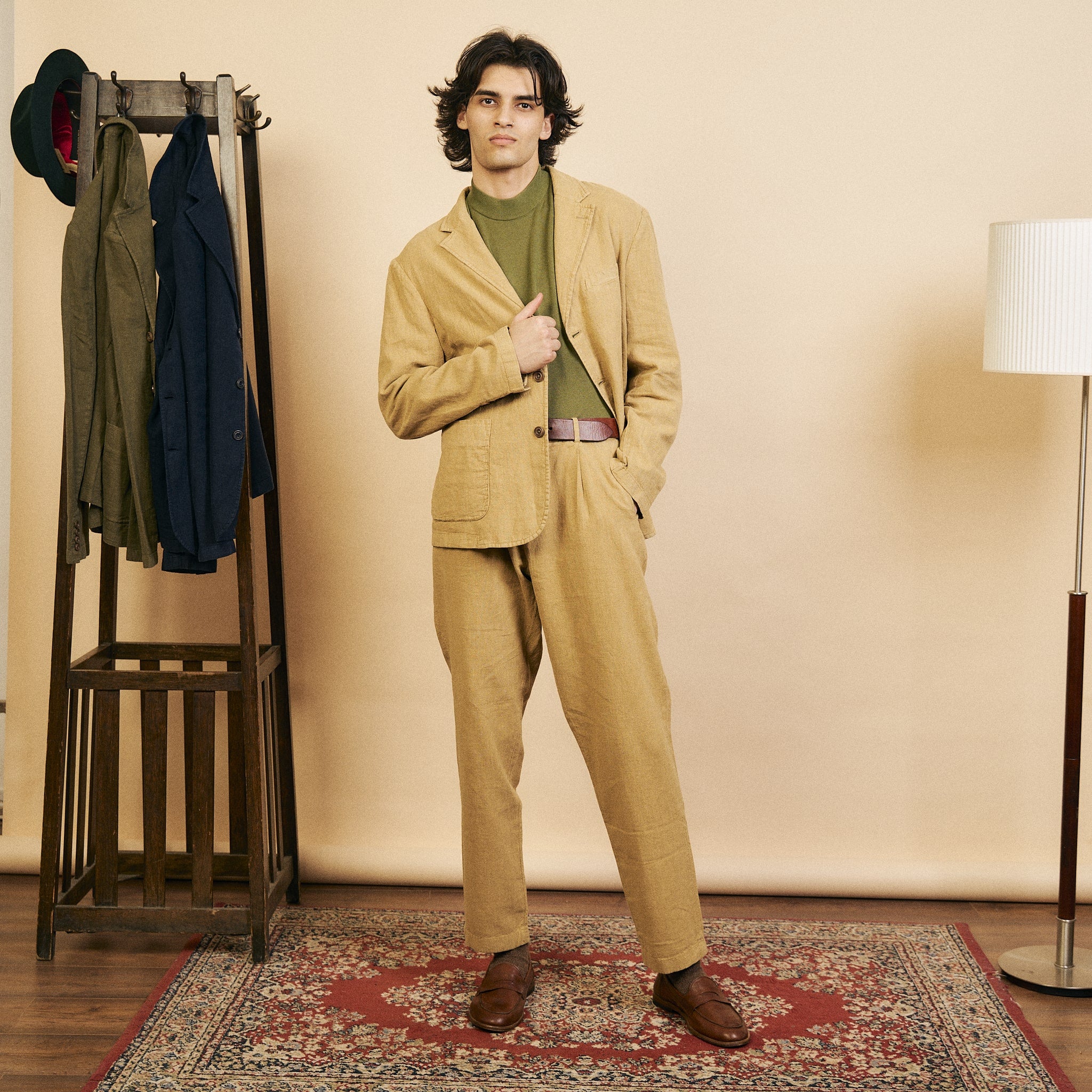 Beige Trousers & Blazer