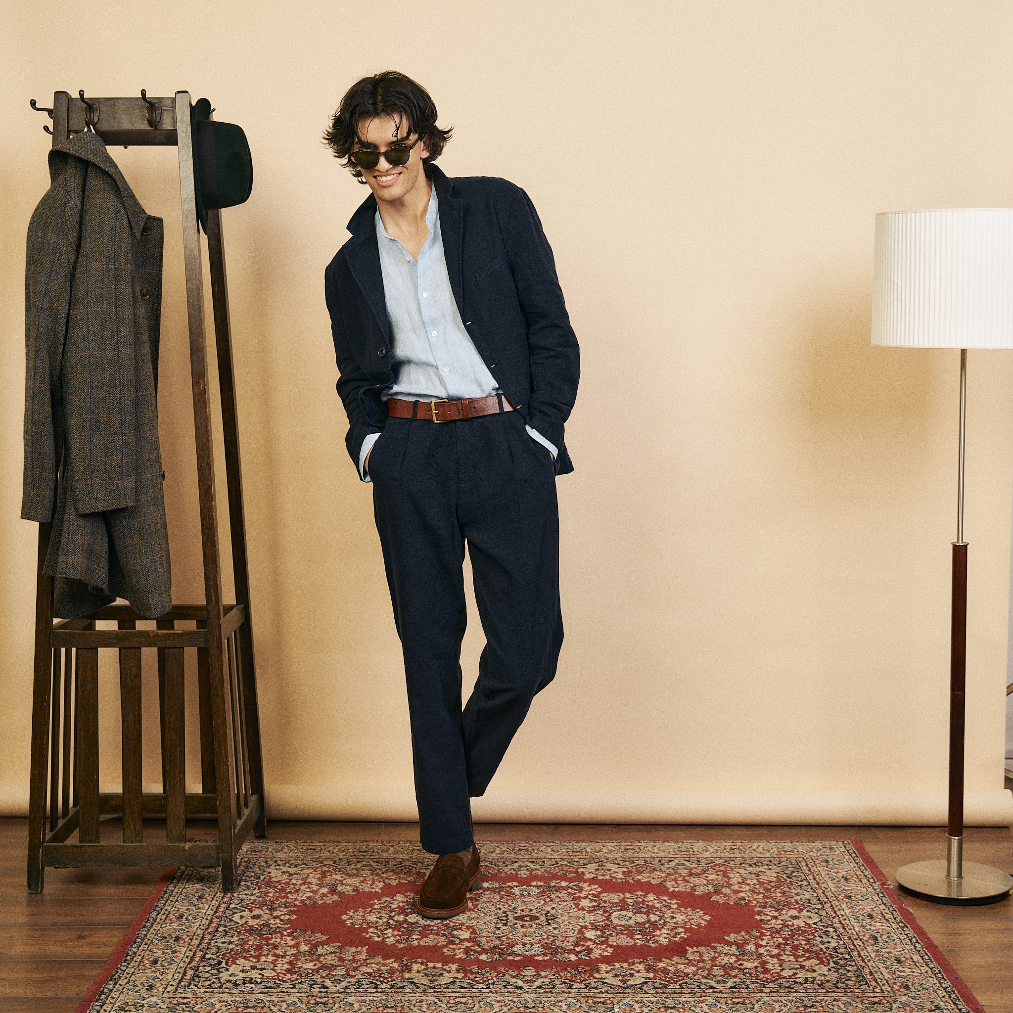 Cotton Blazer Navy