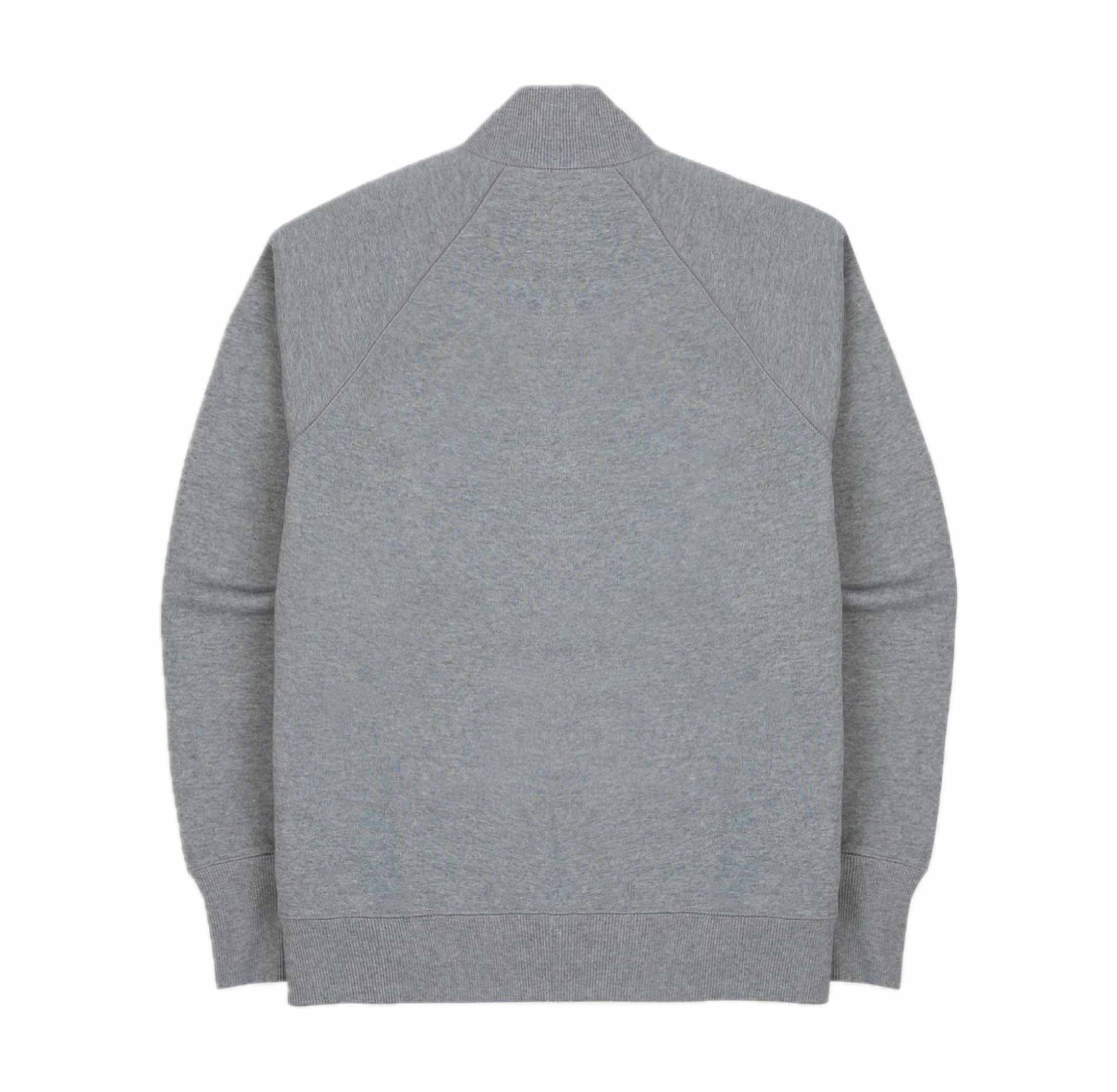 Grey Cotton Quarter Zip Sweatshirt