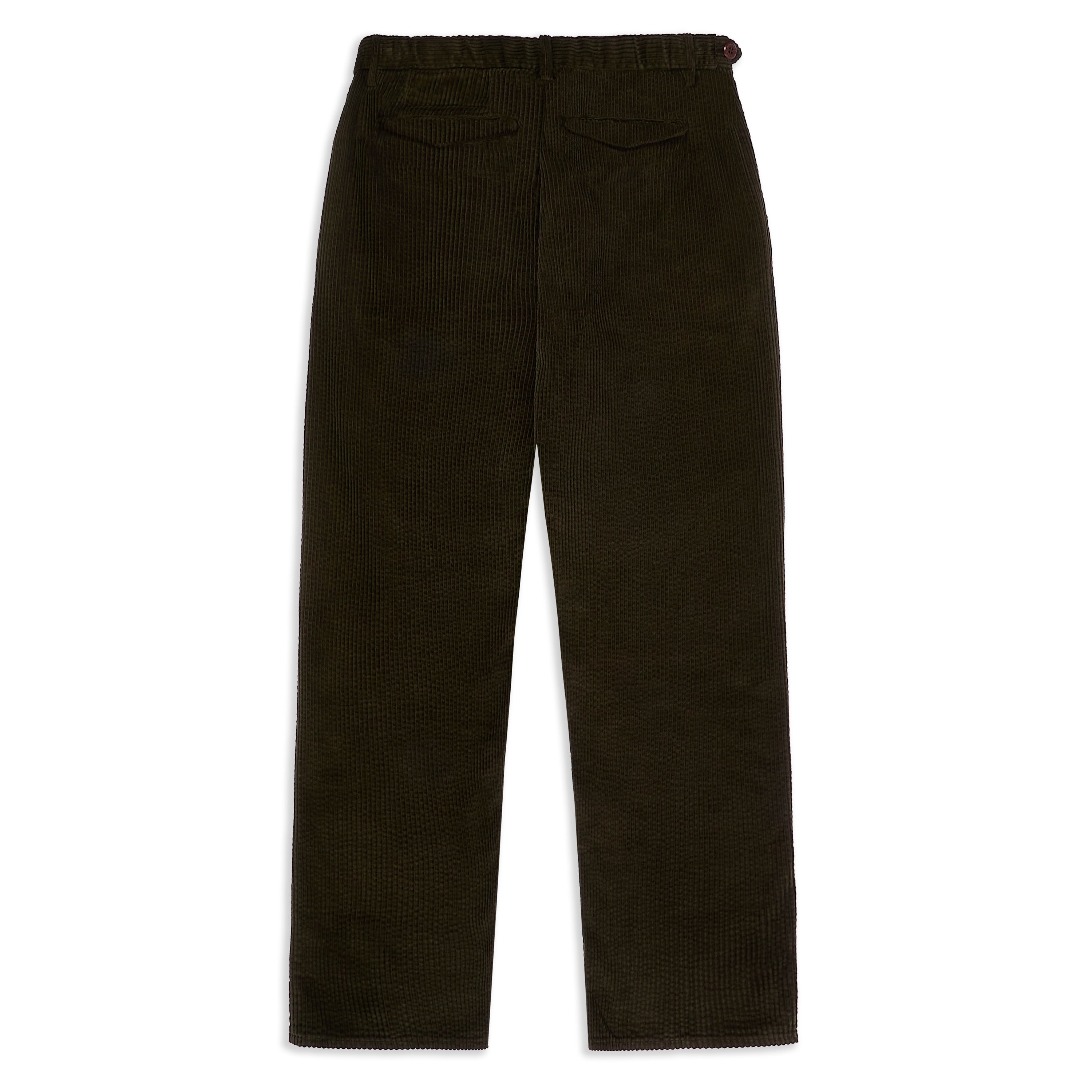 Burrows & Hare Trouser Pleated Corduroy Green