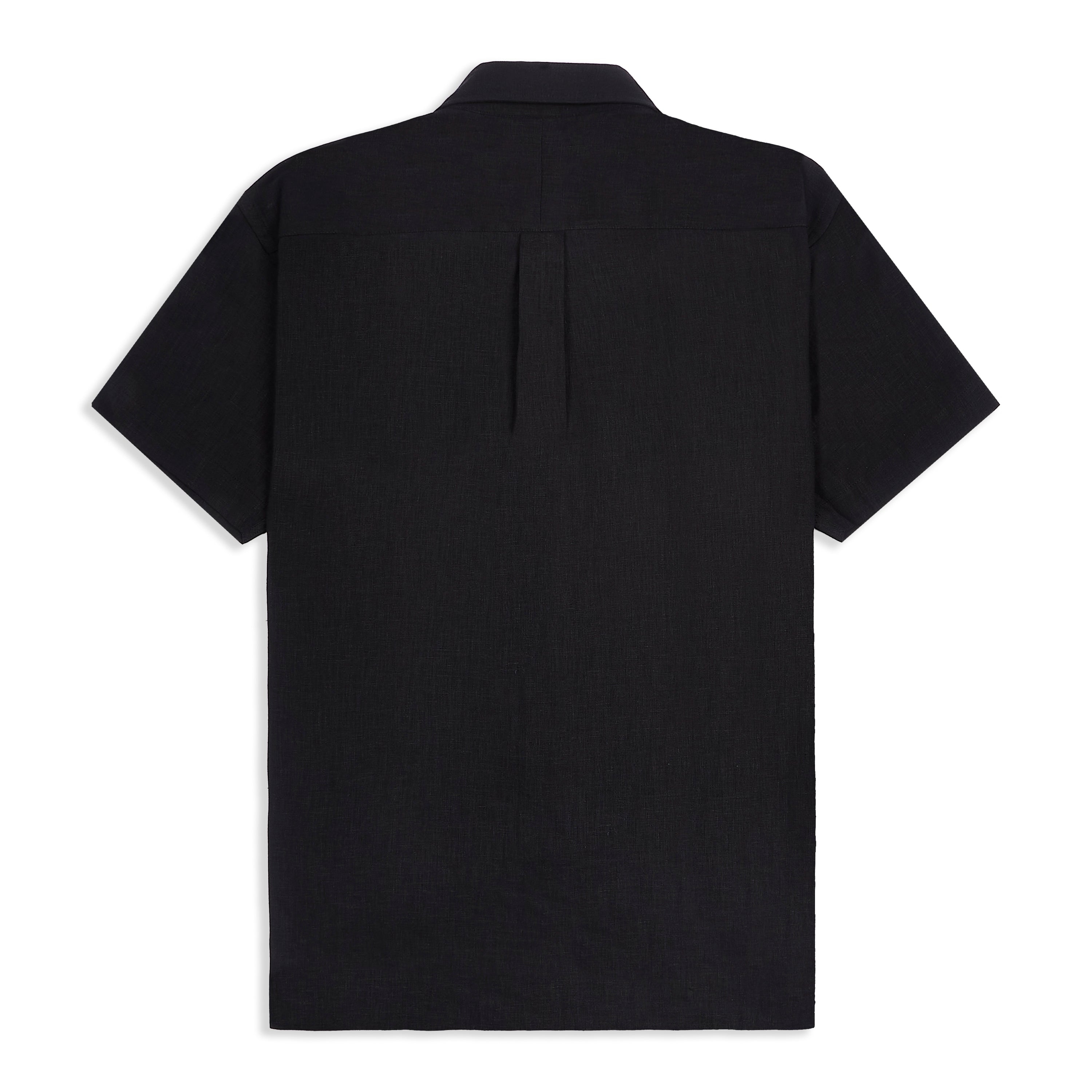 Burrows & Hare Short Sleeve Linen - Black