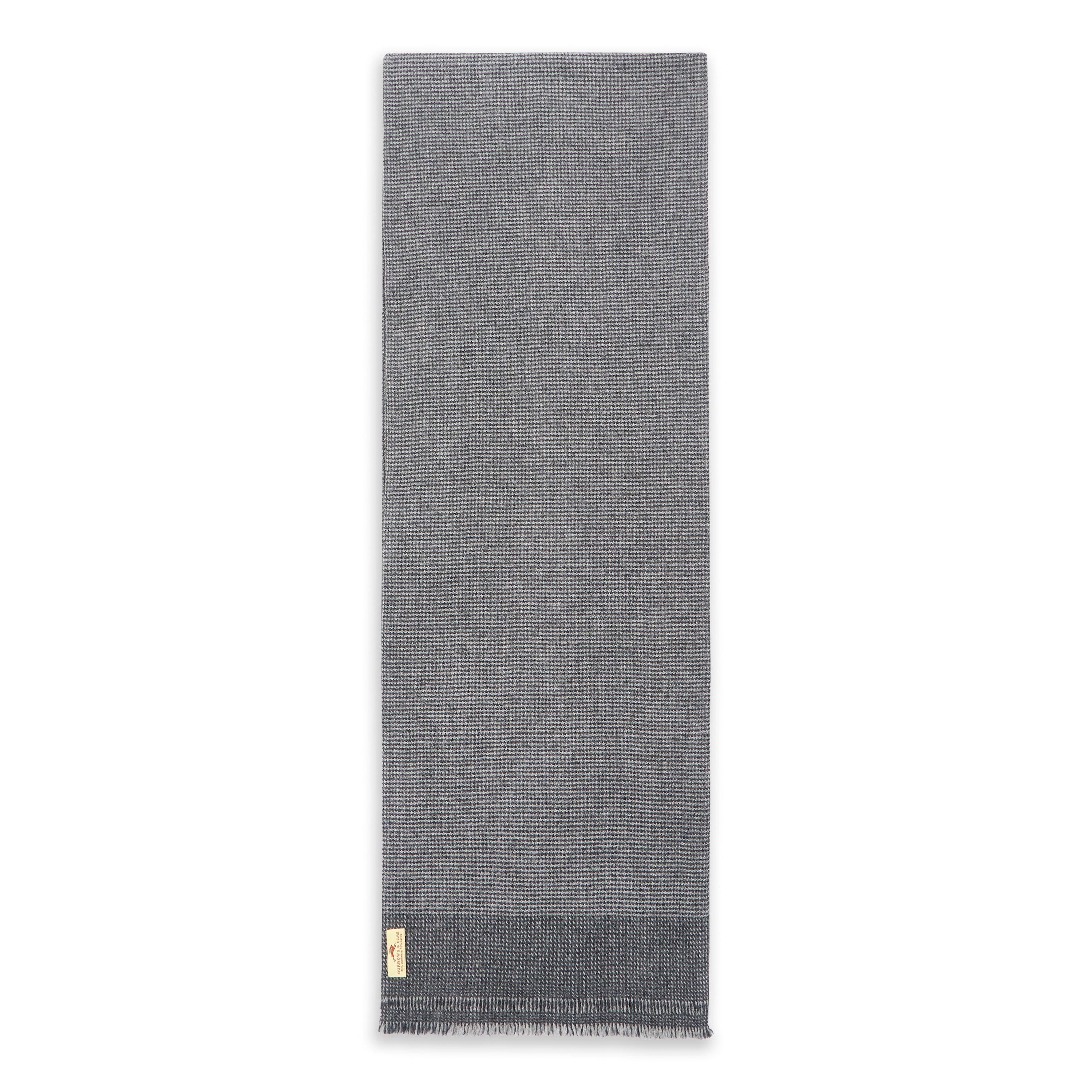 Wool Scarf - Grey Houndstooth