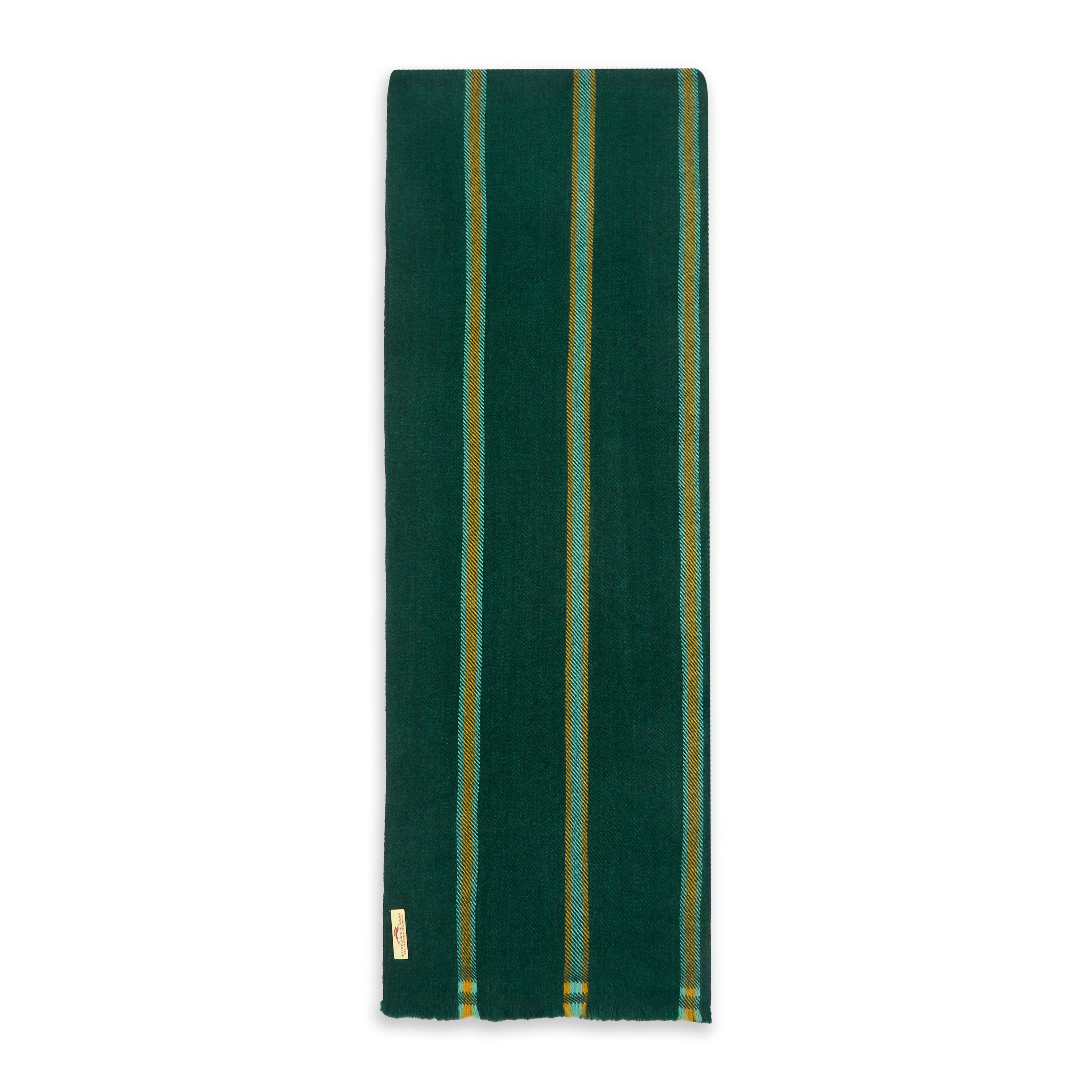 Wool Scarf - Green Stripe