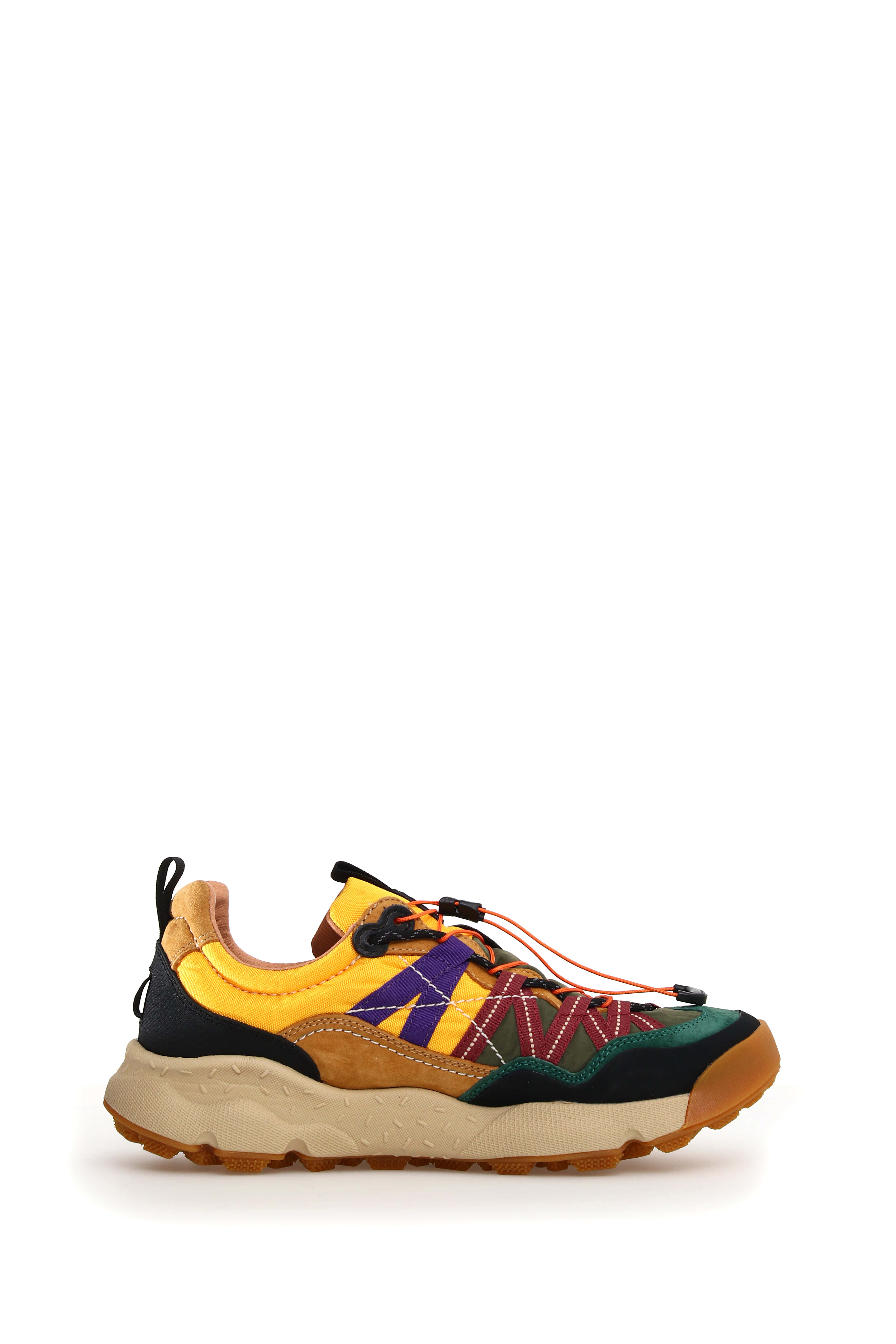 Iwano 2 Uni Suede/Nylon Black-Cognac-Yellow