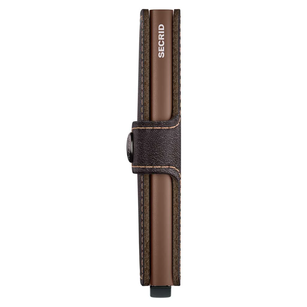 Secrid RFID Miniwallet in Original Grain Leather Chocolate — view 2 of 4 | Burrows & Hare