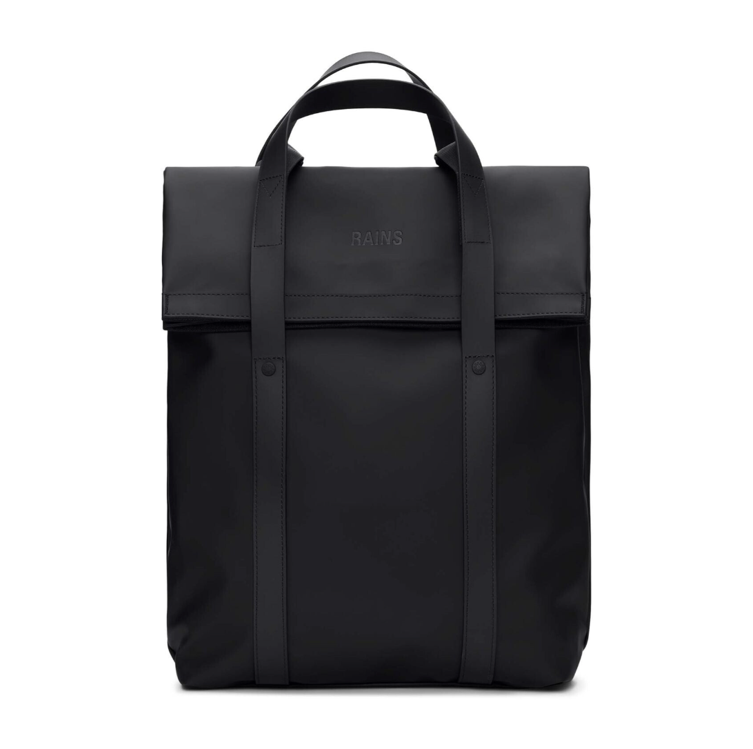Rains 2 Way Tote Backpack in Black | Burrows & Hare