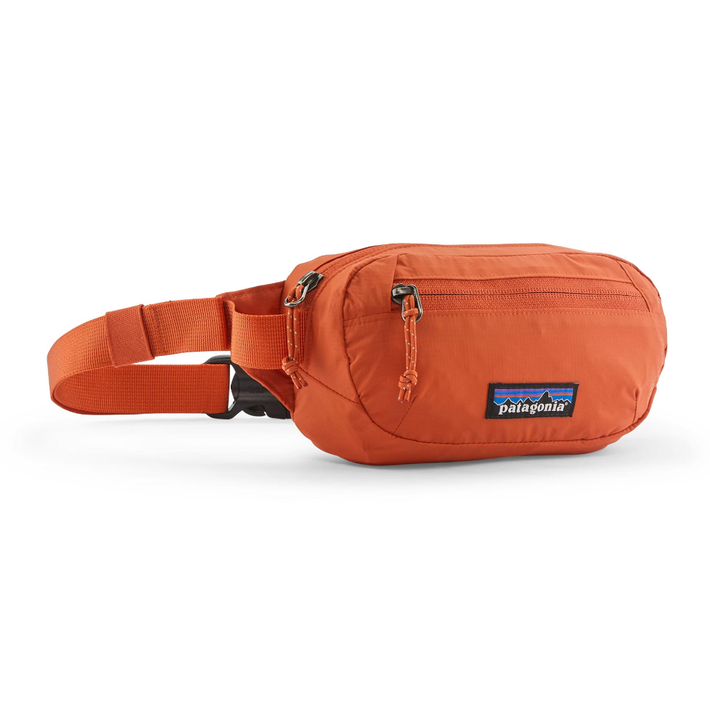 Terravia Mini Hip Pack by Patagonia in coal orange, perfect for essential storage.