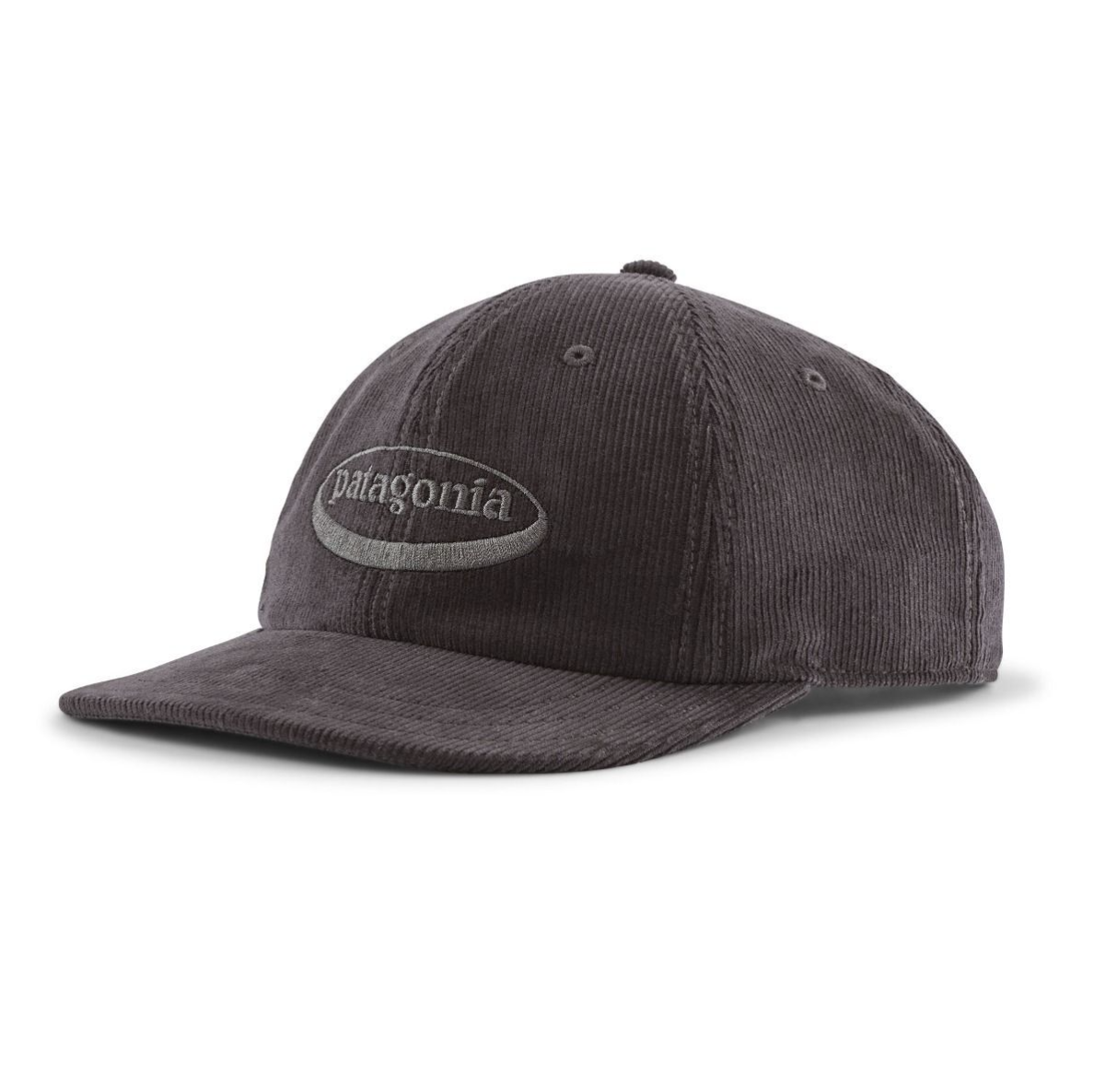 Patagonia Corduroy Cap, '95 Oval Logo in ink black, classic and stylish design.