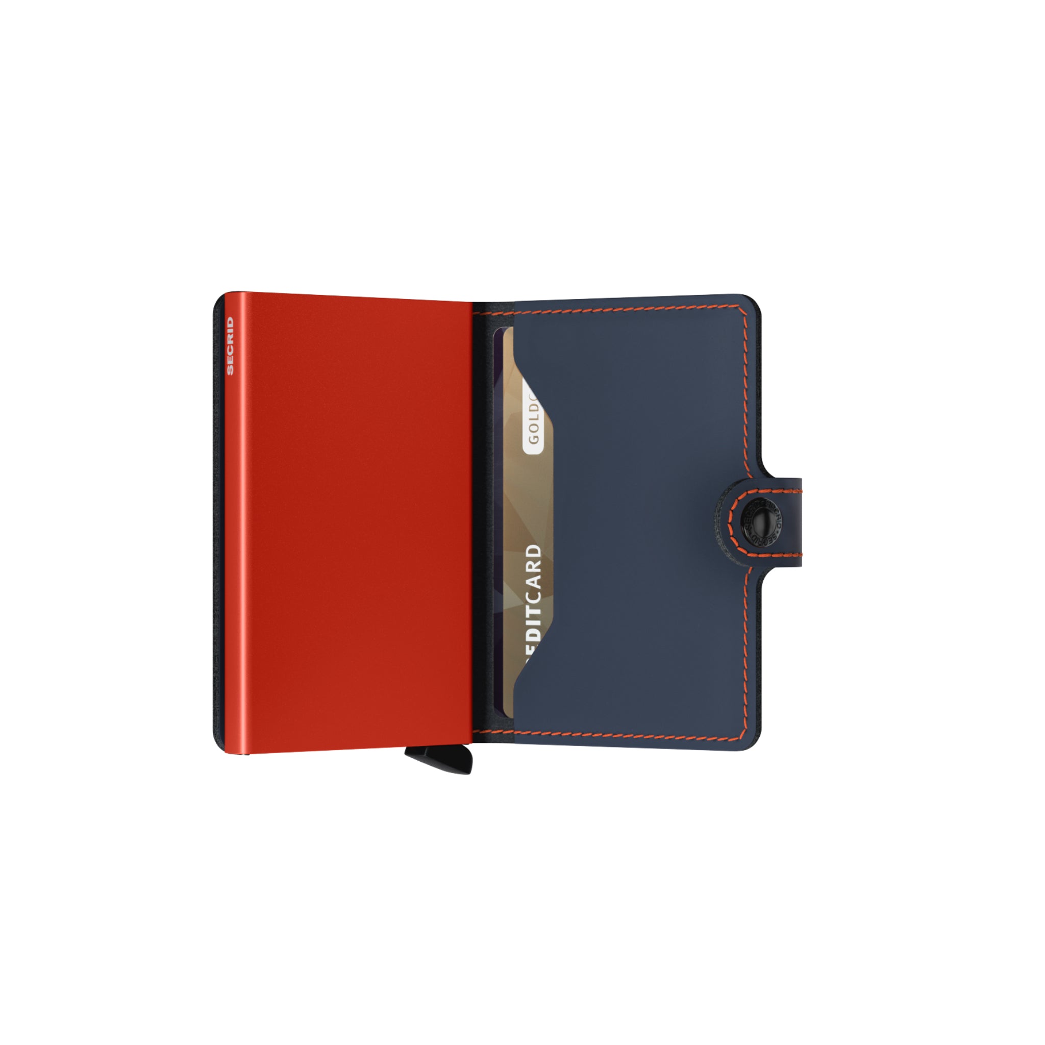 Secrid RFID Miniwallet - Matte Night Blue/Orange