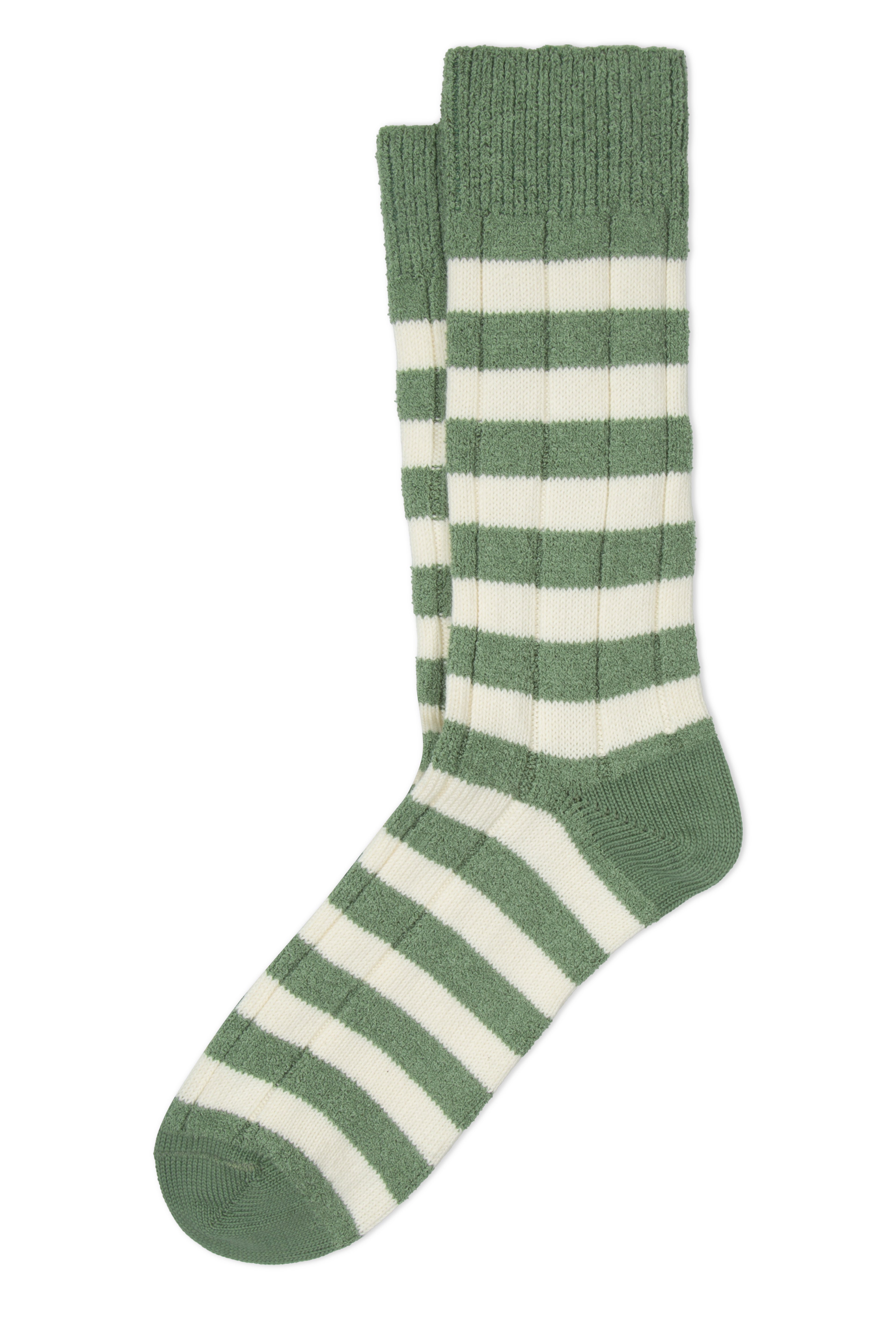 Taza Socks by Ant45 in green, made from cotton, polyamide, and elastane.
