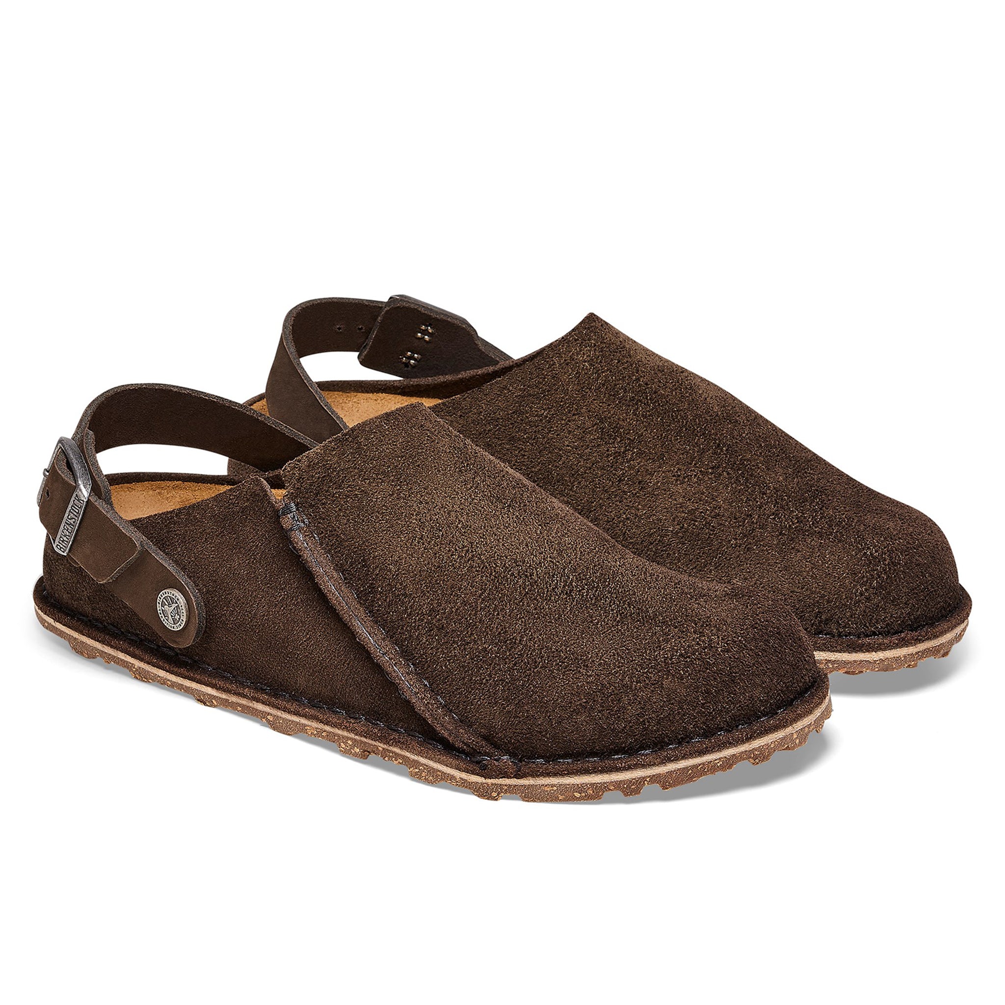 Lutry Premium Suede Leather Clogs - Espresso