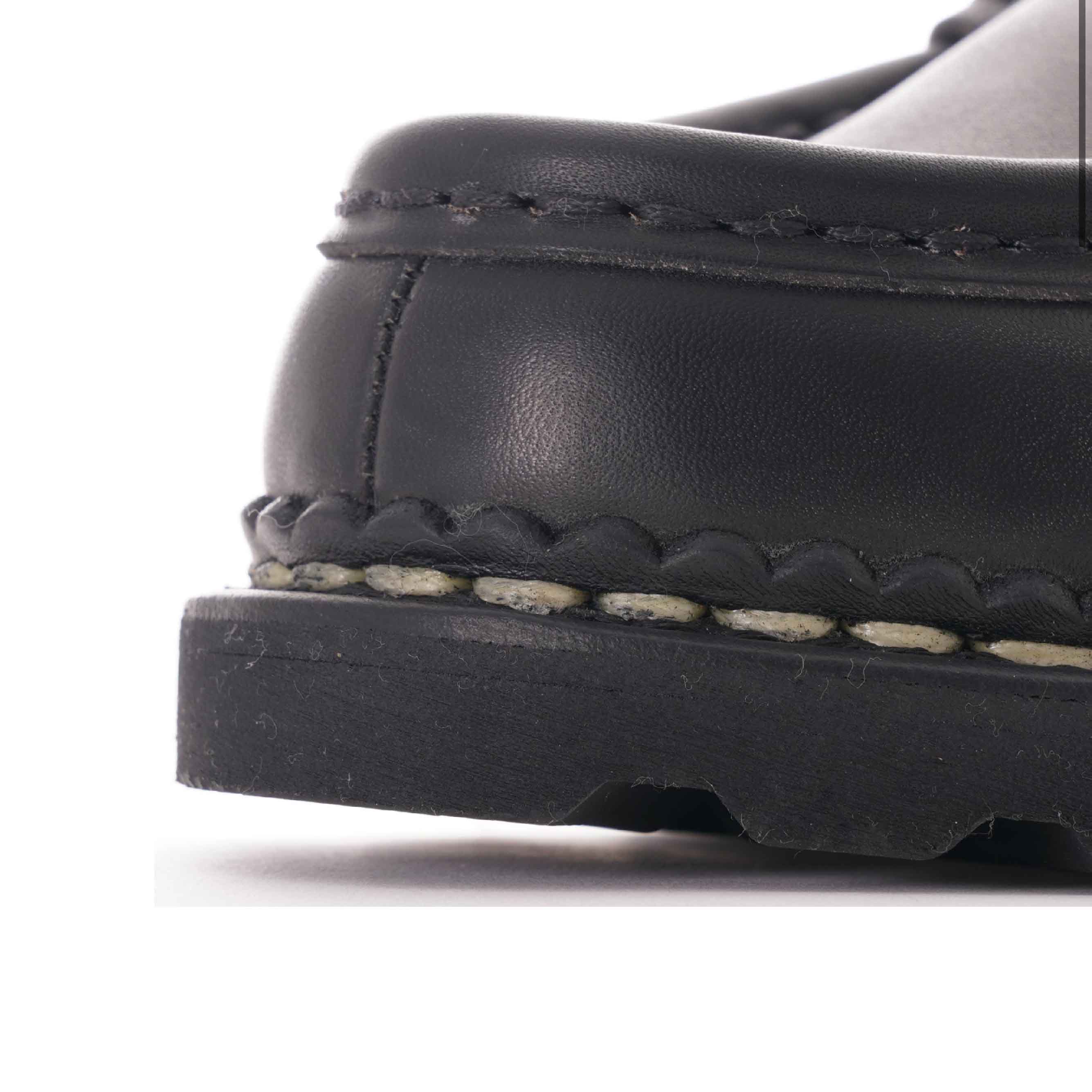 Detailed view of Paraboot Reims/Marche Marron, full-grain leather, rubber sole.