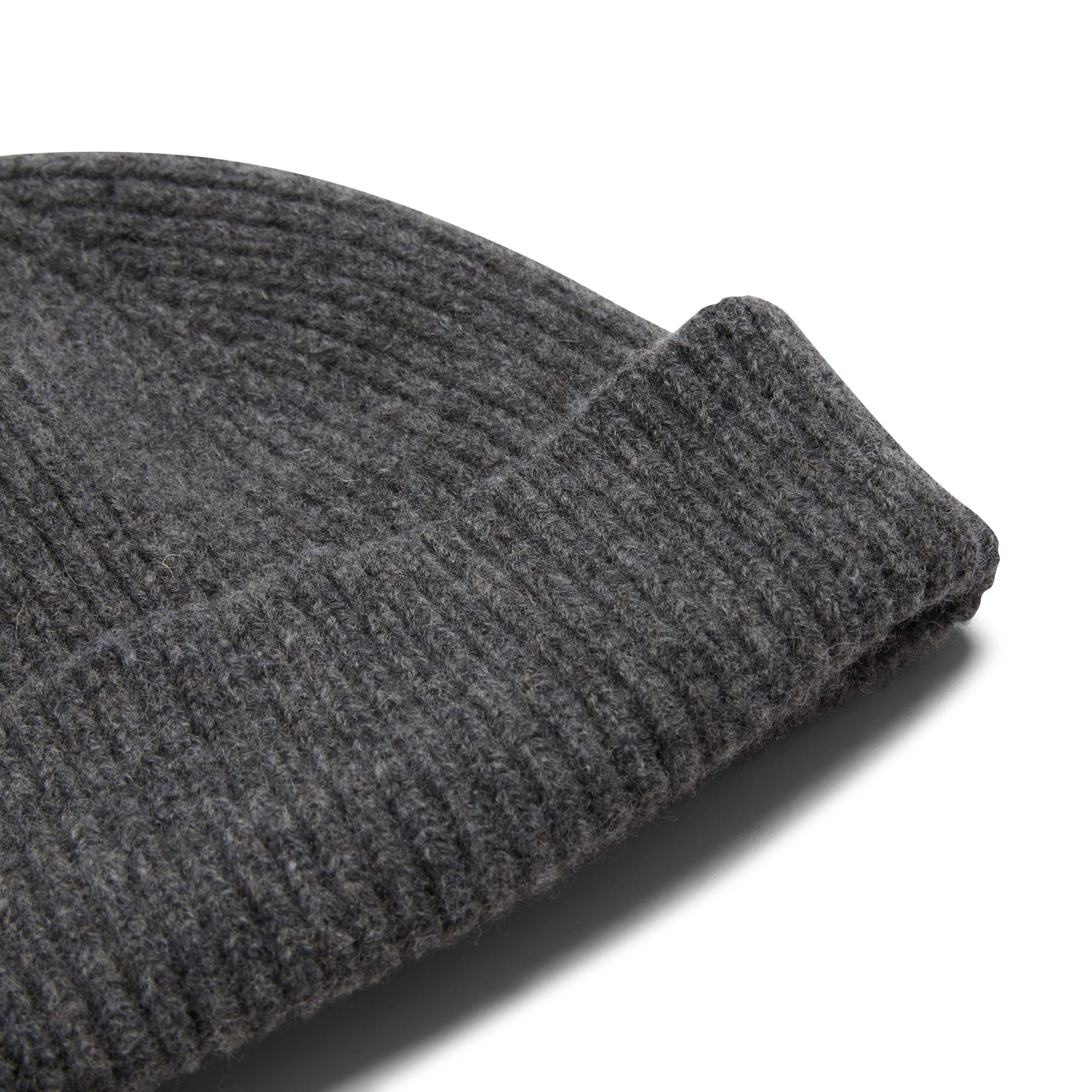 Wool Beanie Hat Grey