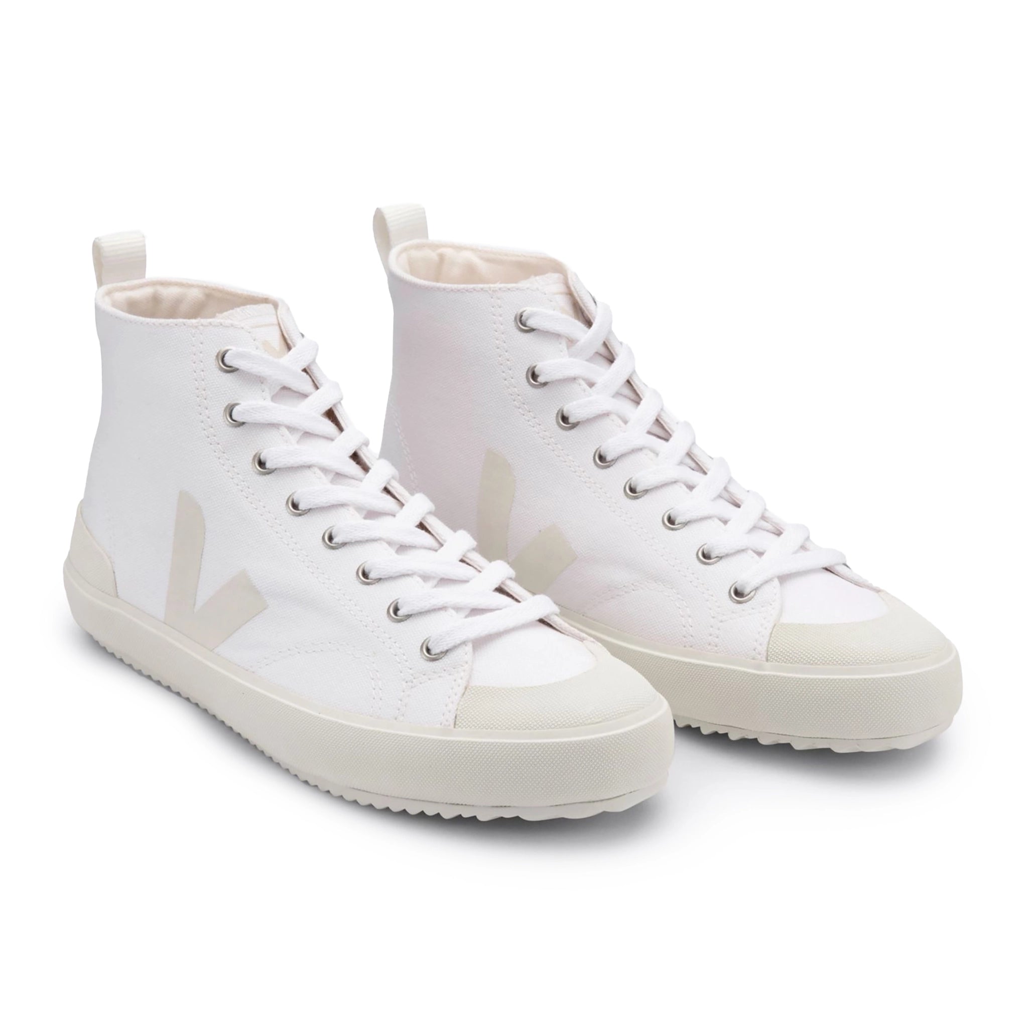 Veja Nova High Top Canvas Trainer - White Pierre - Burrows and Hare