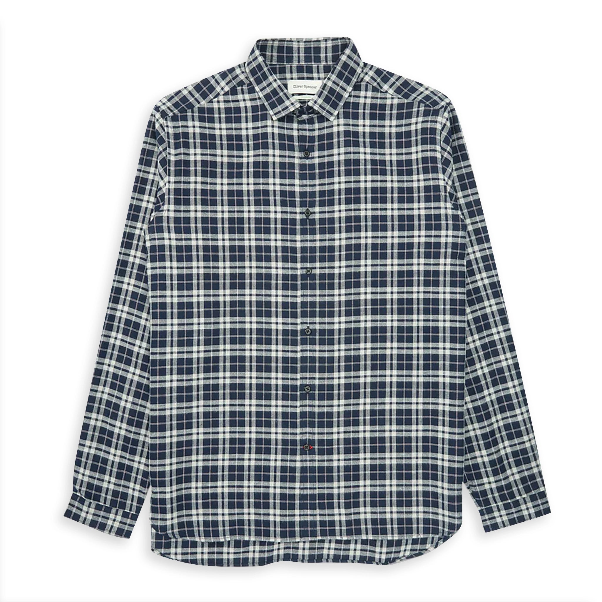 Oliver Spencer Clerkenwell Tab Shirt - Solway Navy - Burrows and Hare