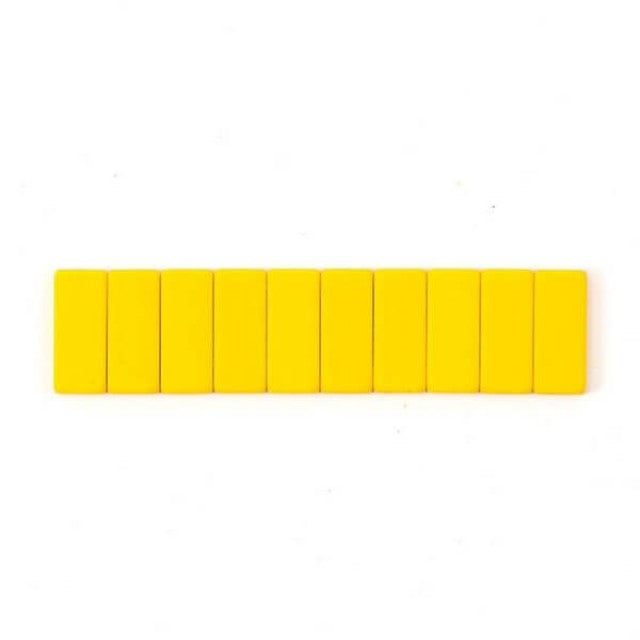 Erasers Pack of 10 Yellow