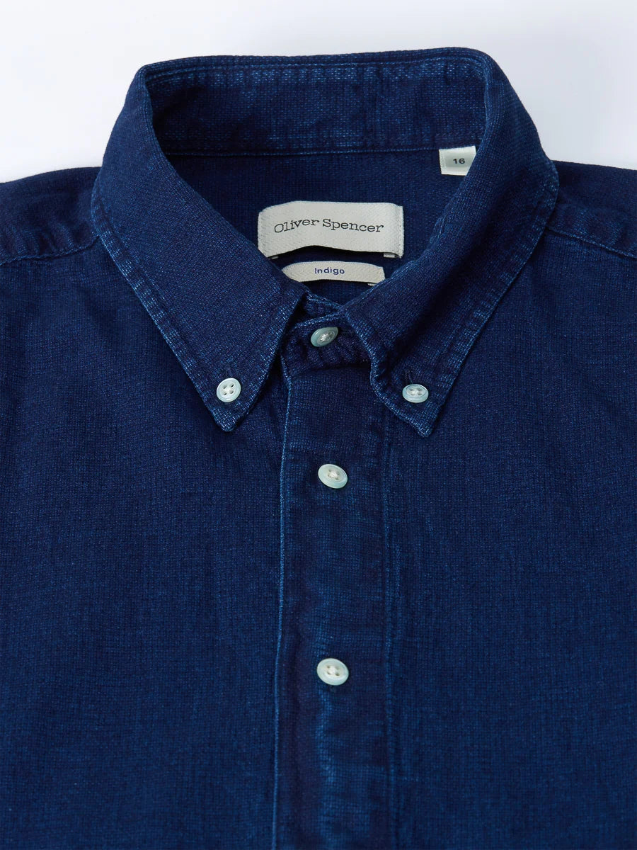 Oliver Spencer Brook Shirt - Kildale Indigo Rinse