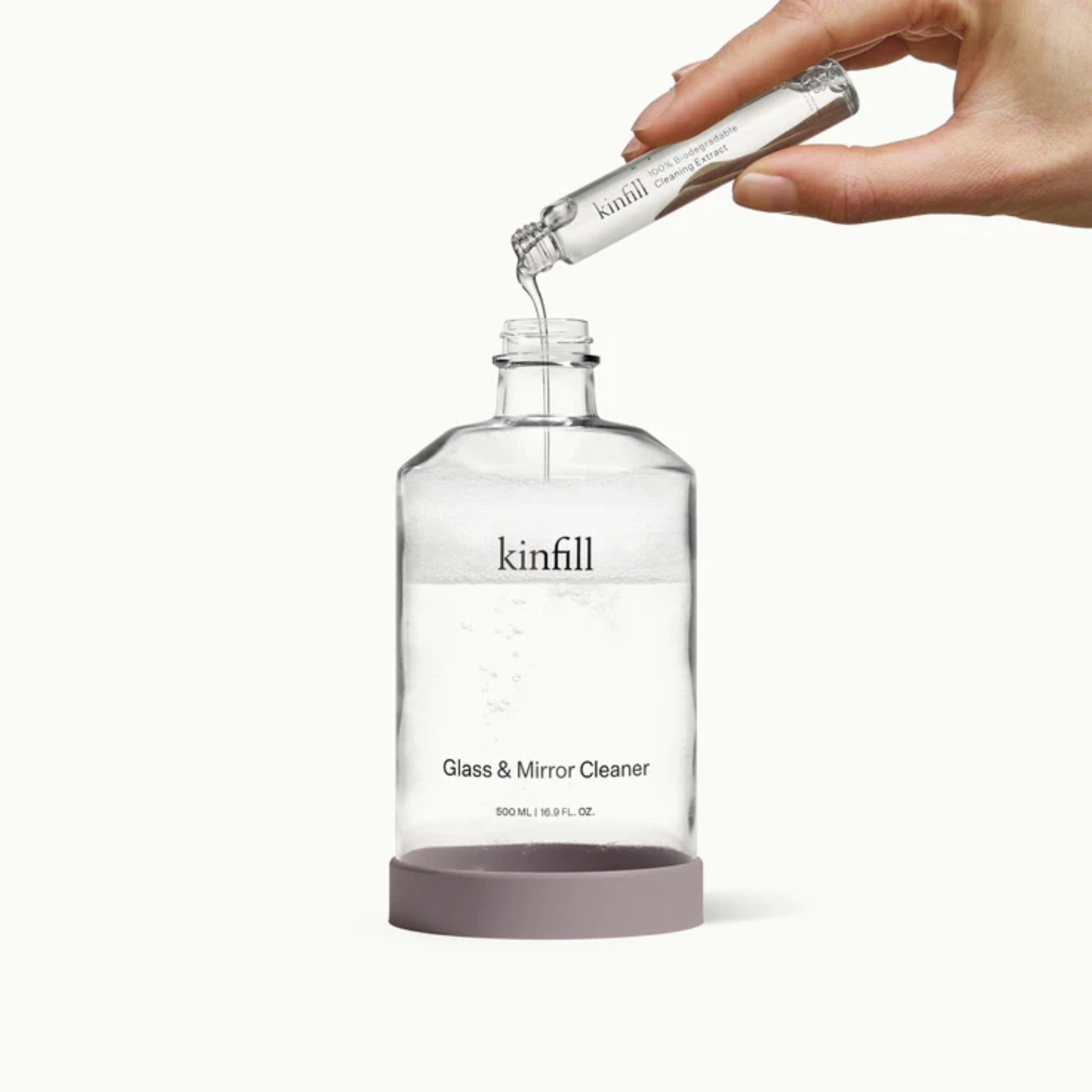 Kinfill Glass & Mirror Cleaner Refills - Cucumis with eco-friendly cucumber scent.