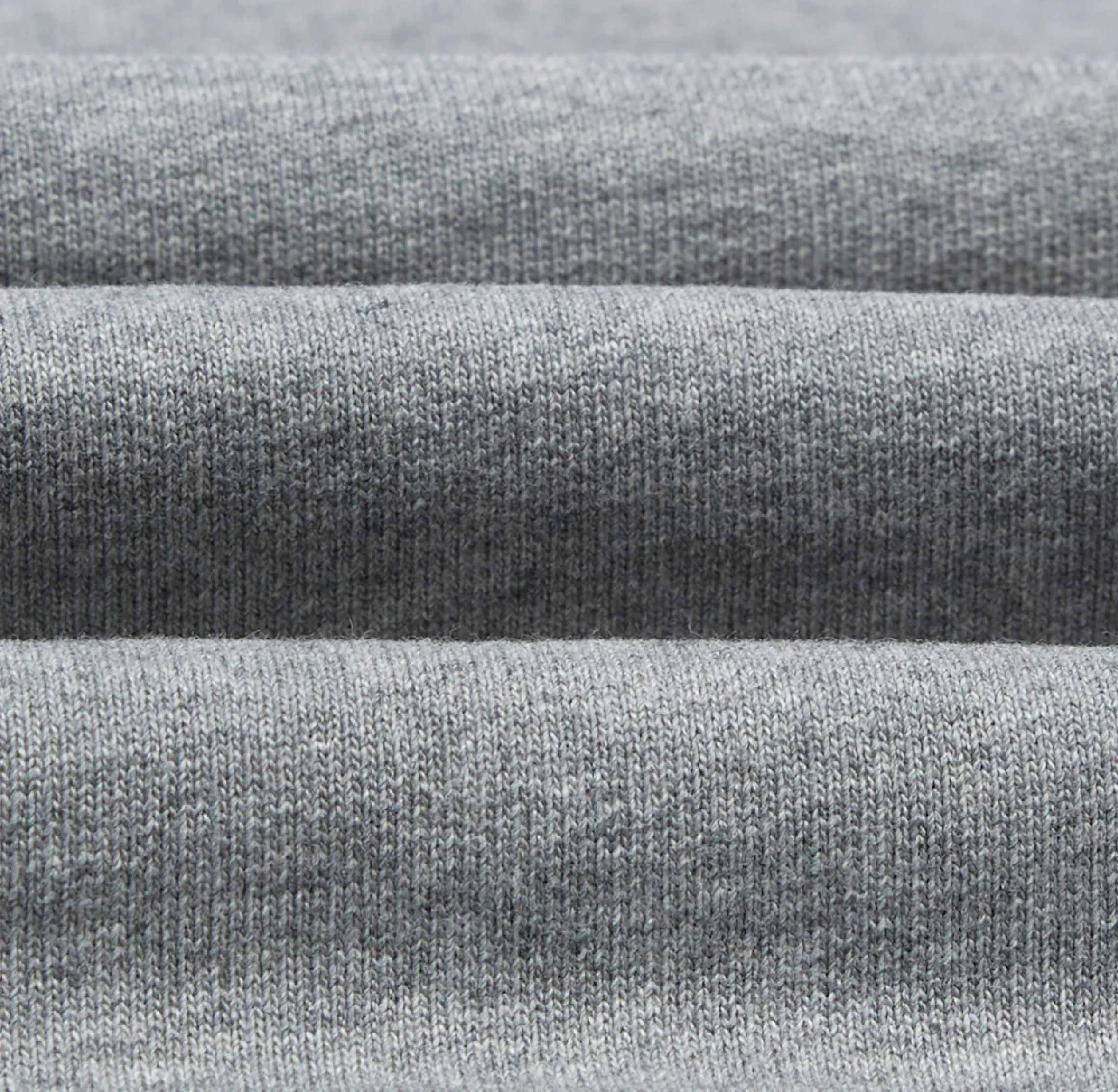 Grey Cotton Quarter Zip Sweatshirt
