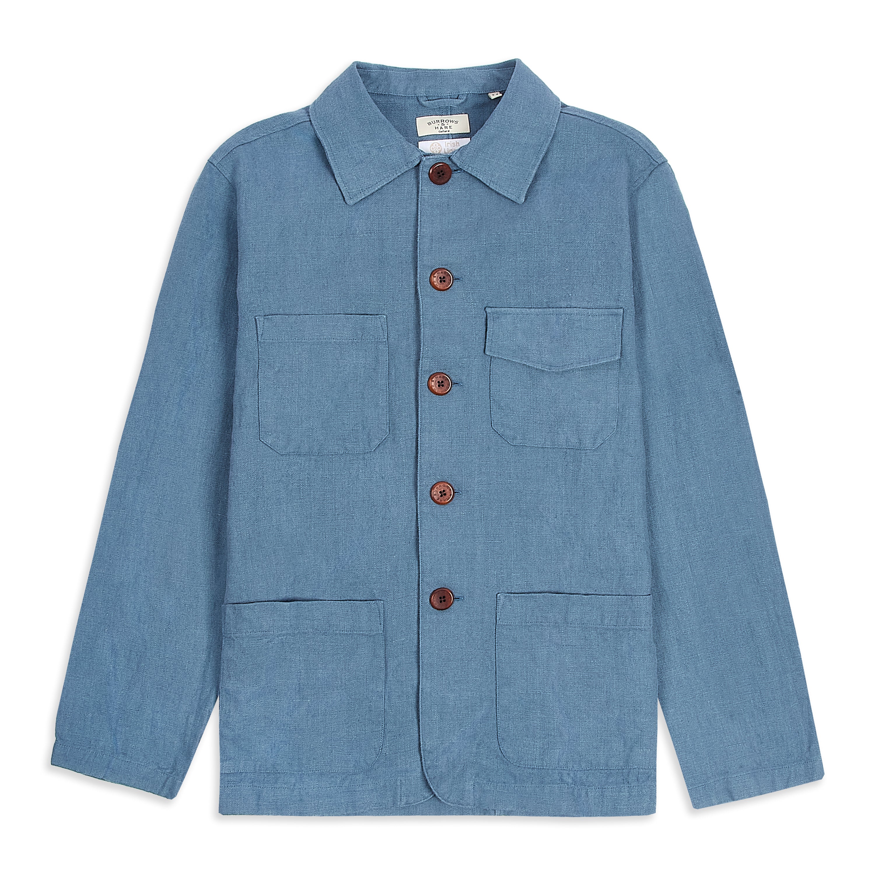 Linen Jericho Jacket - Seafoam