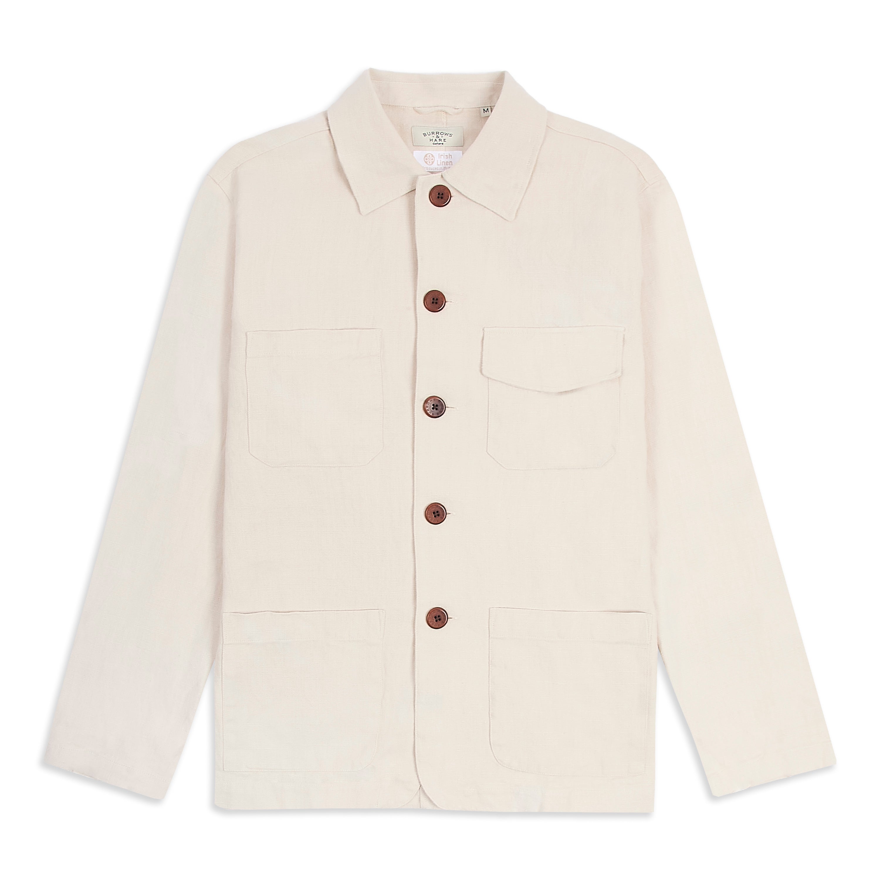 Burrows & Hare Linen Jericho Jacket - Lime White