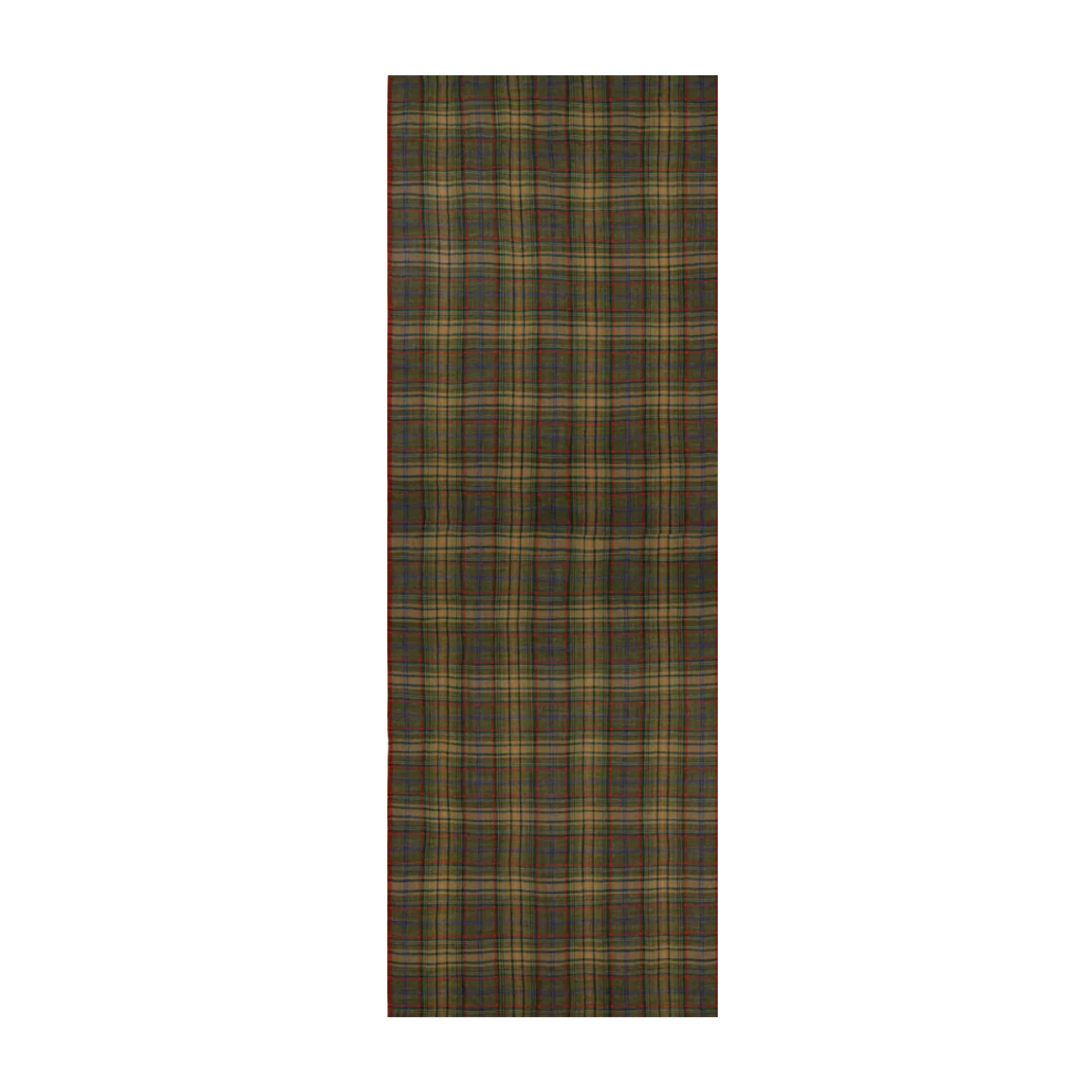 Woven Scarf Tartan - Olive Red Blue