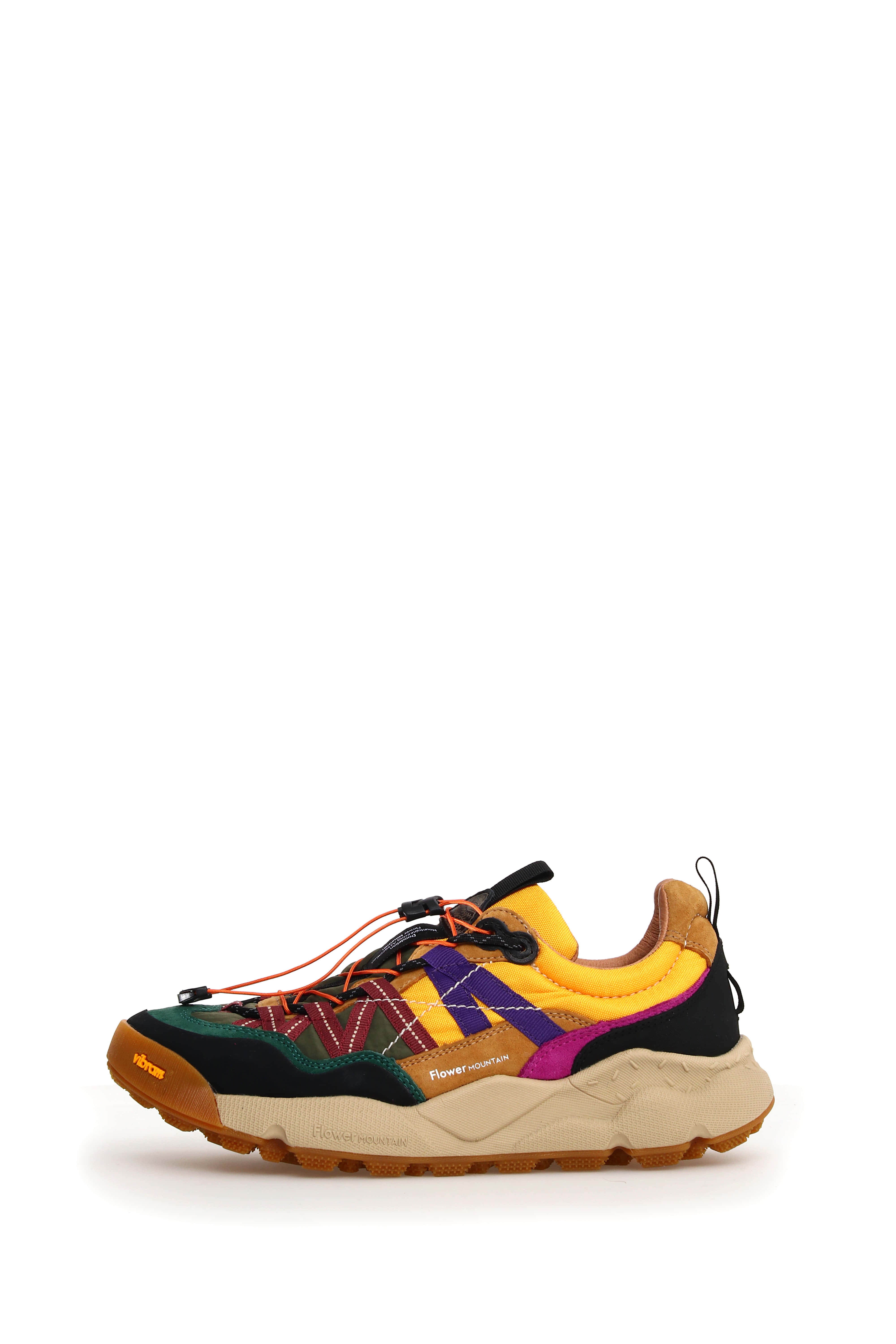 Iwano 2 Uni Suede/Nylon Black-Cognac-Yellow