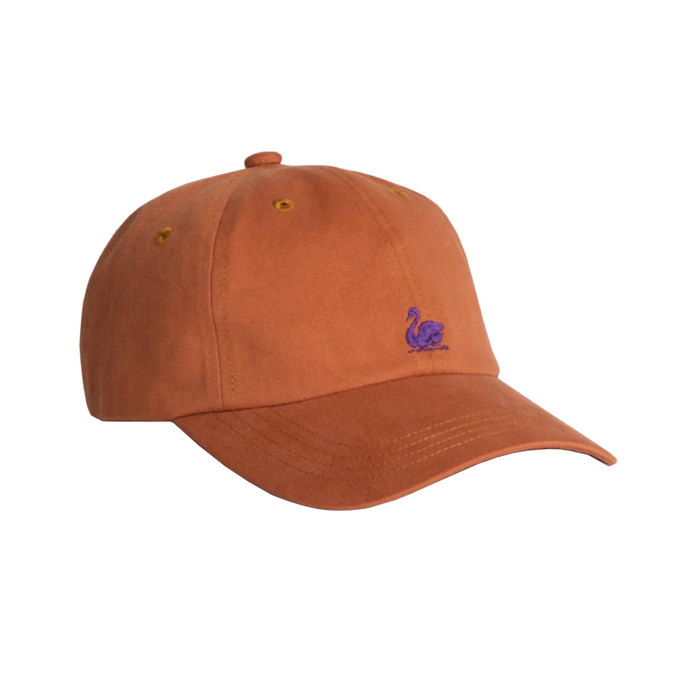 Swan Logo Cotton Twill Cap - Pumpkin
