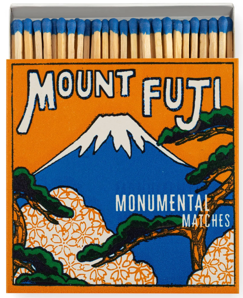 Matchbox - Mount Fuji by Archivist Gallery in printed cardboard, featuring wooden matches.