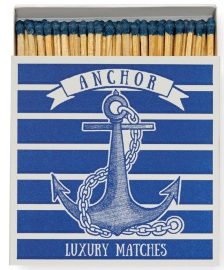 Matchbox Anchor by Archivist Gallery in printed cardboard box with anchor motif.