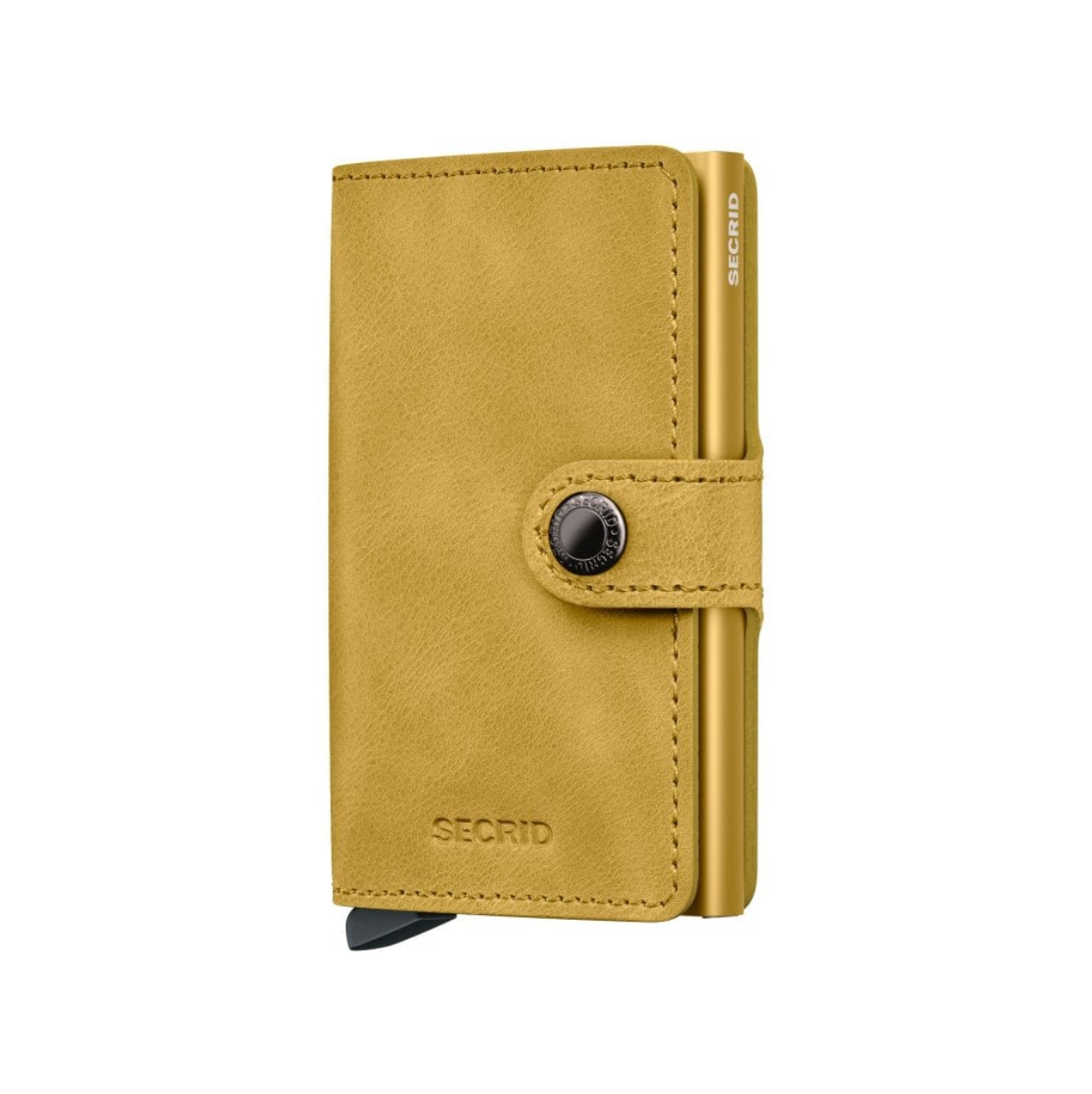 Secrid RFID Miniwallet in Full-Grain Vintage Leather Yellow — view 1 of 5 | Burrows & Hare