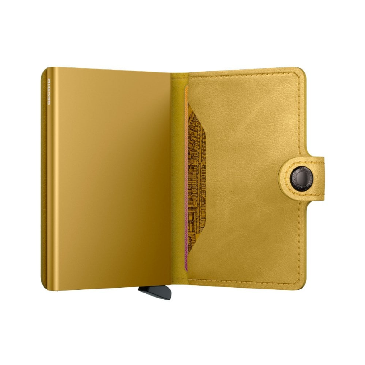 Secrid RFID Miniwallet in Full-Grain Vintage Leather Yellow — view 3 of 5 | Burrows & Hare