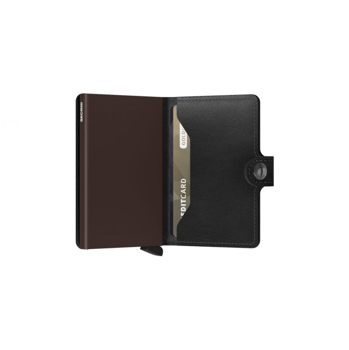 Secrid RFID Miniwallet in Original Grain Leather Black-Brown — view 3 of 5 | Burrows & Hare