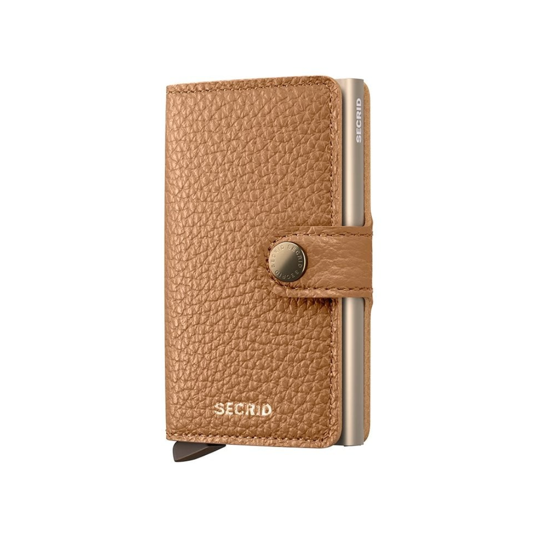 Secrid RFID Miniwallet in Pebble Grain Leather Cappuccino — view 1 of 4 | Burrows & Hare