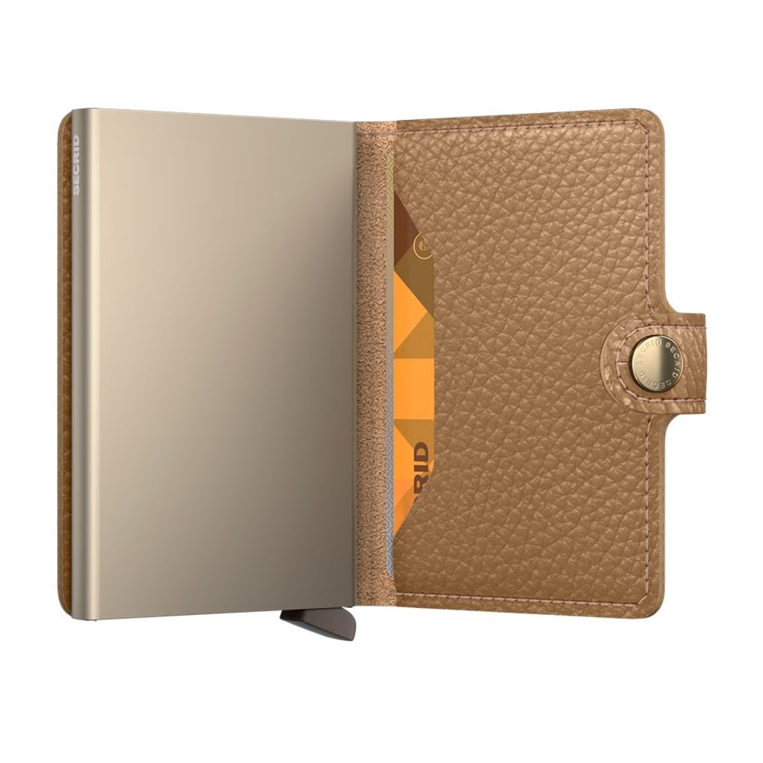 Secrid RFID Miniwallet in Pebble Grain Leather Cappuccino — view 2 of 4 | Burrows & Hare