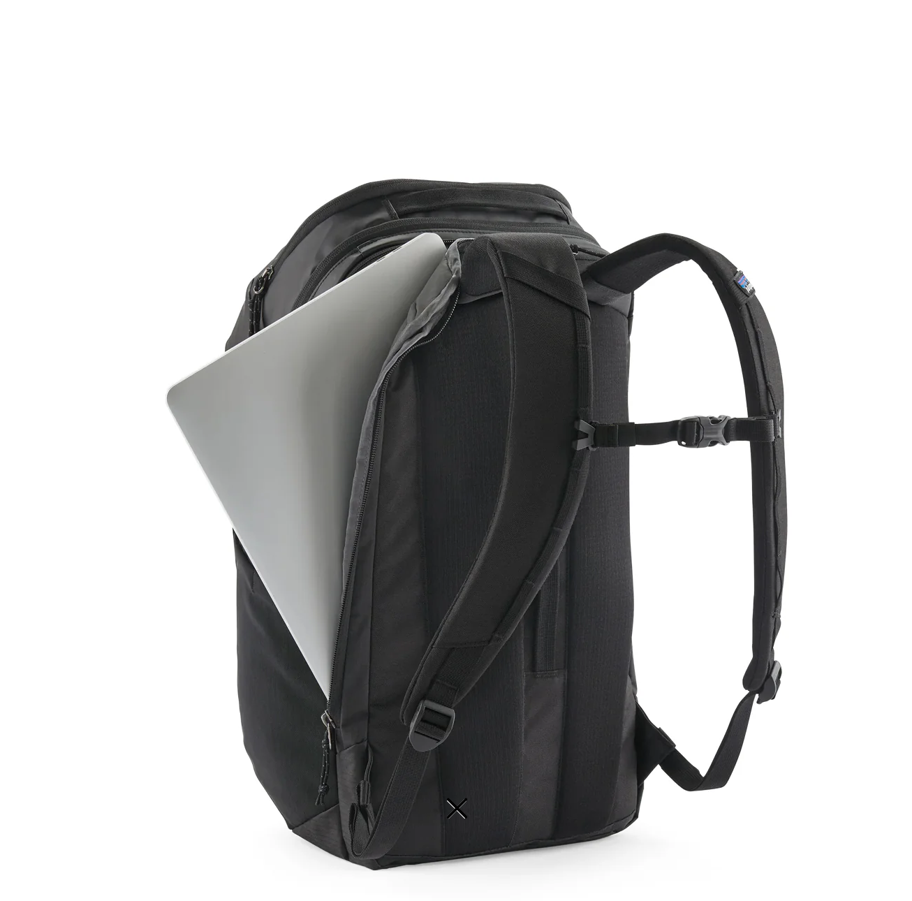 Back detail of Patagonia Black Hole Pack 32L showcasing comfort padding.