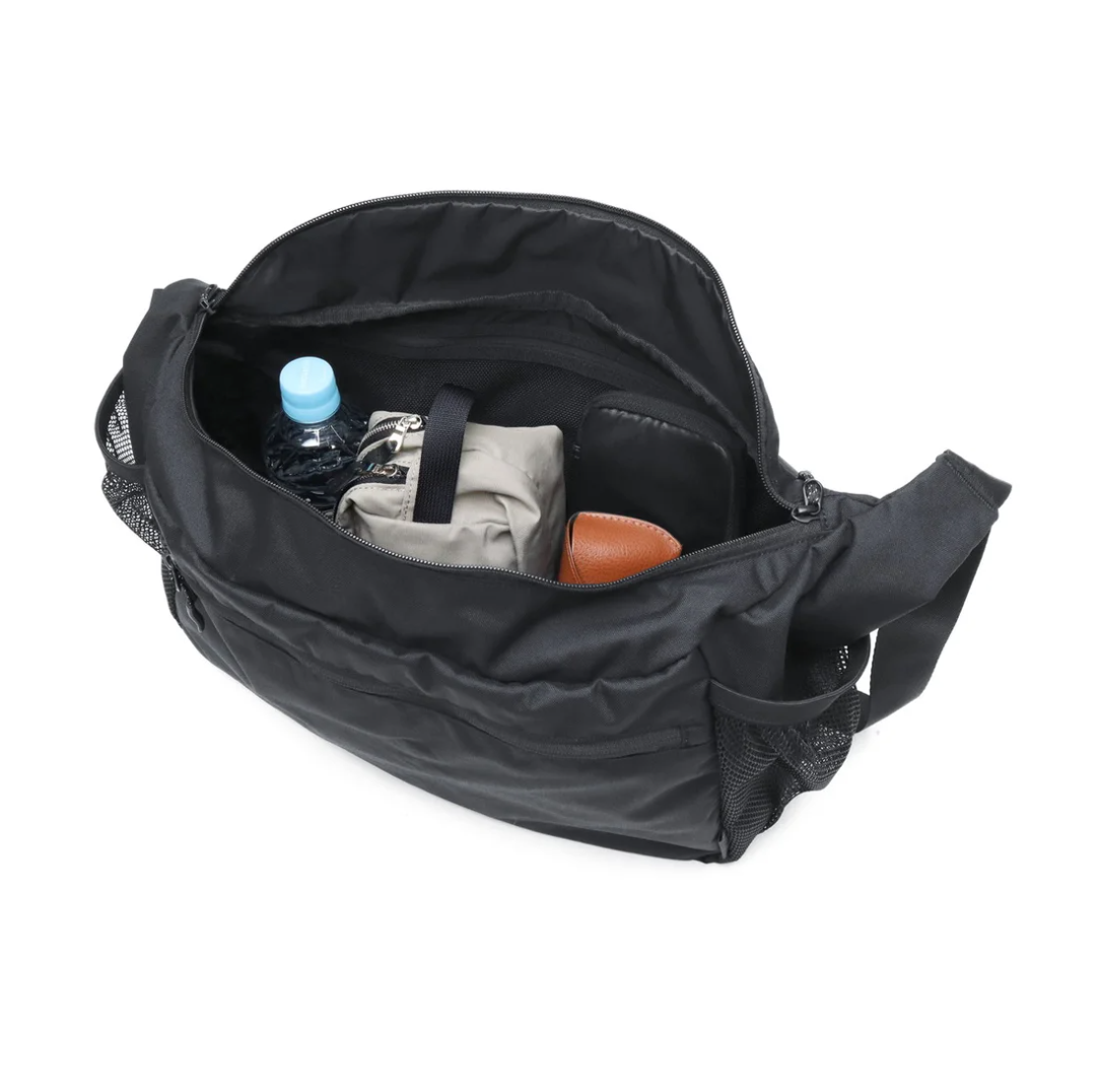 Snow Peak Everyday Use Middle Shoulder Bag - Black in Black — view 2 of 3 | Burrows & Hare