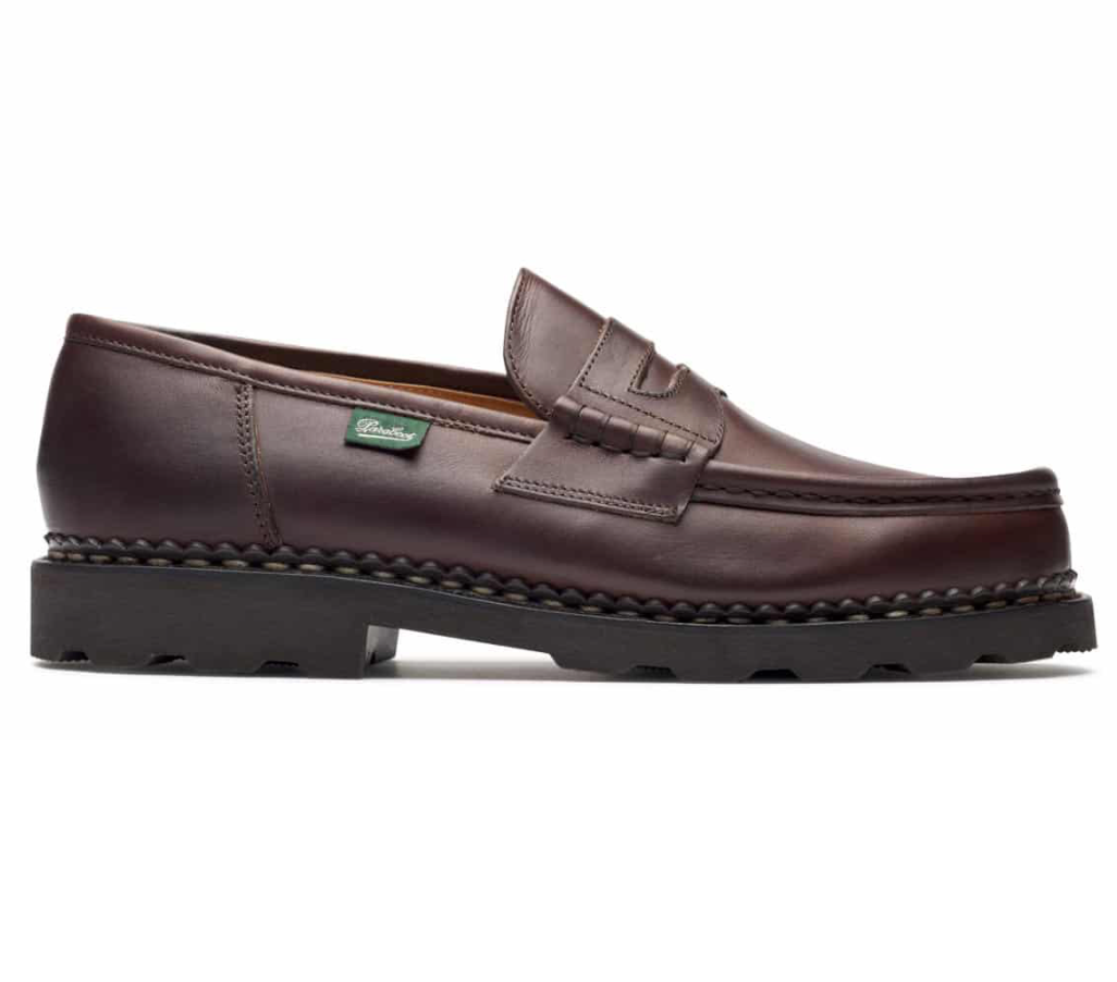 Paraboot Reims/Marche Marron - Lisse Ecorce, robust Derby shoe in smooth leather.