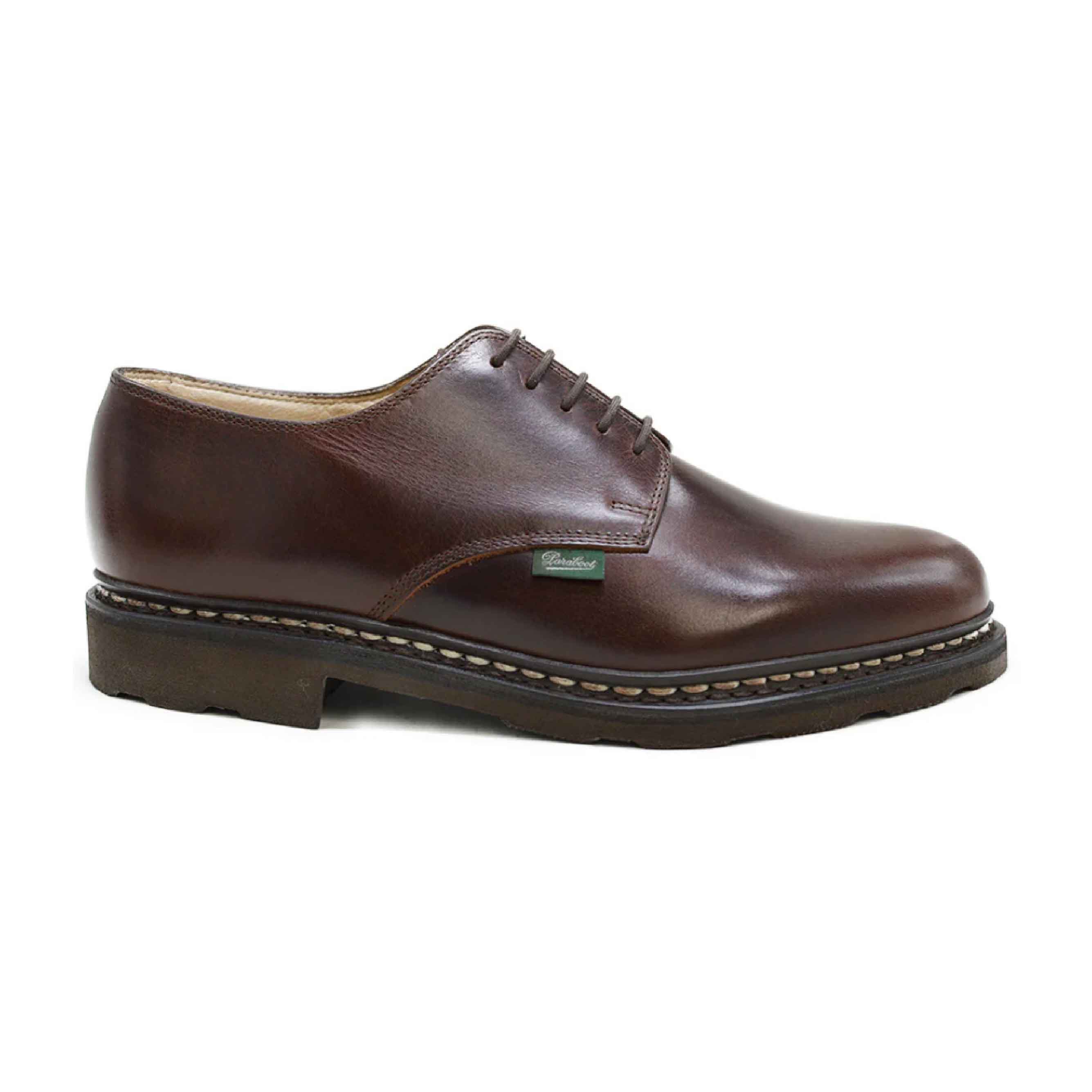 Arles Griff Marron shoe by Paraboot, full-grain leather upper, handcrafted in France.