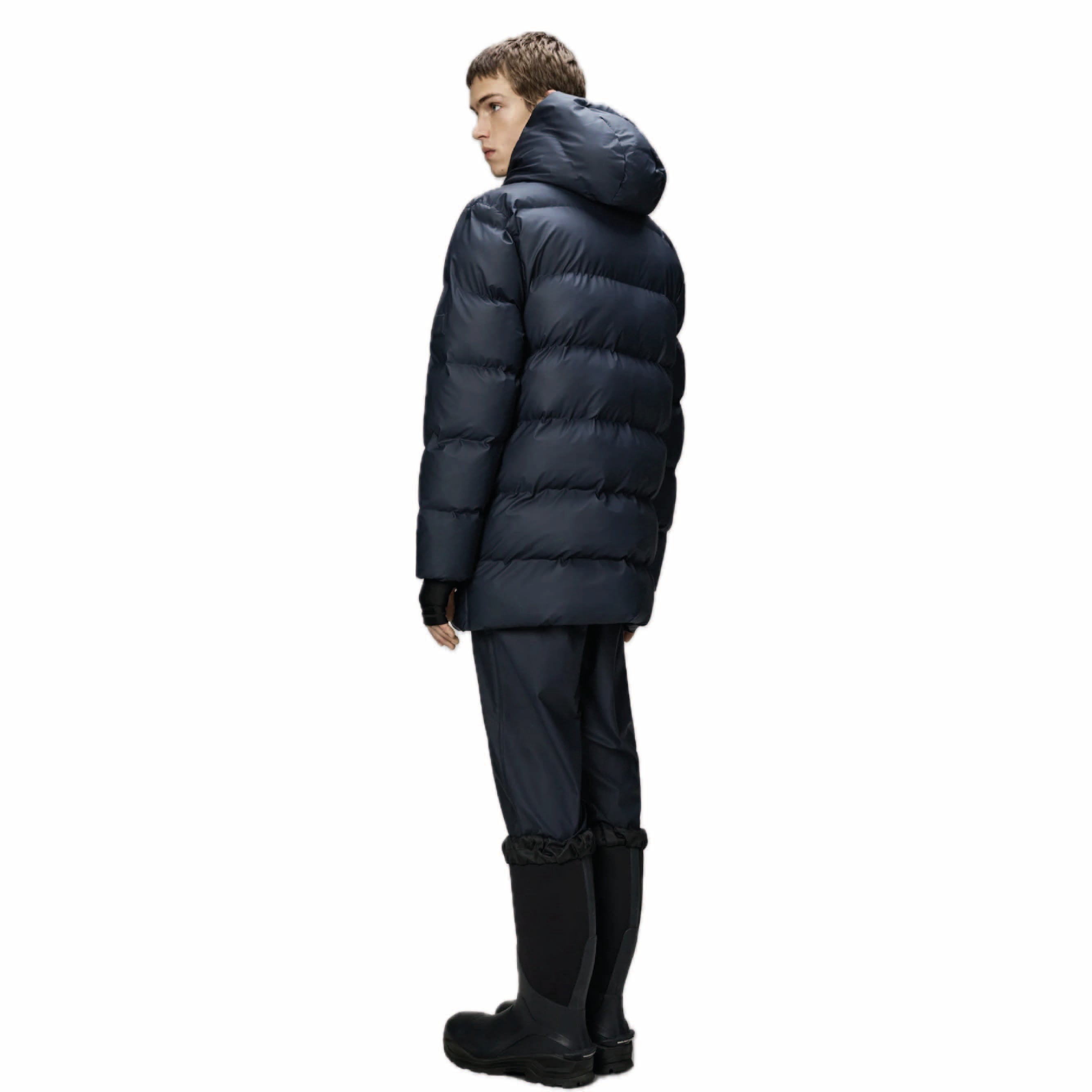 Alta Long Puffer Jacket Cargo Navy