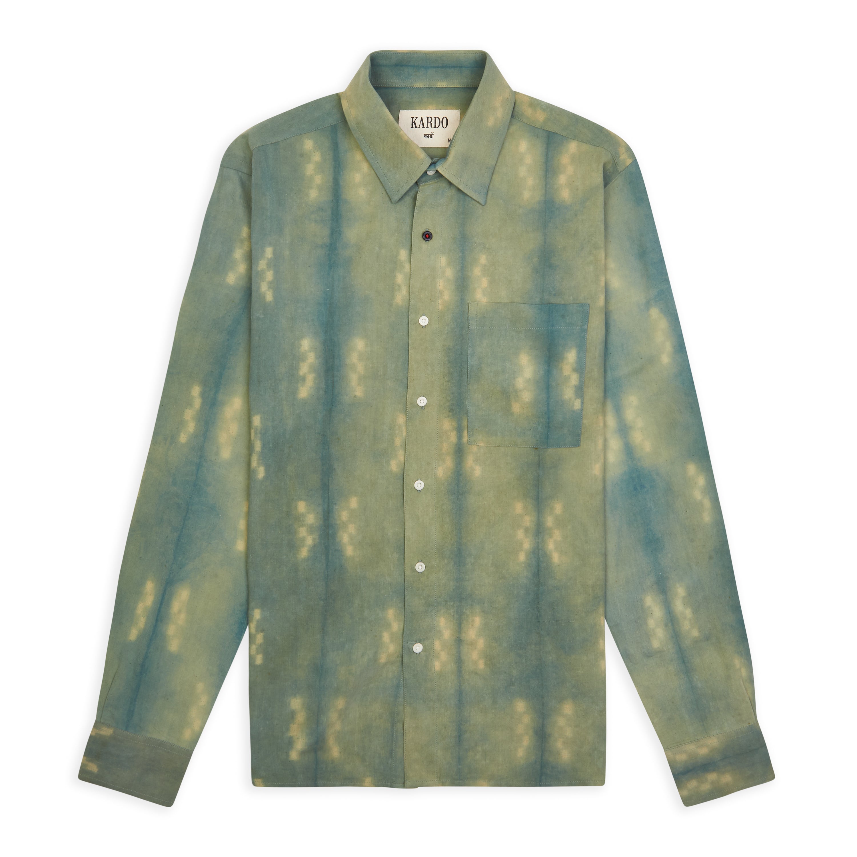 Kardo Ryan Shirt - Shibori Green - Burrows and Hare