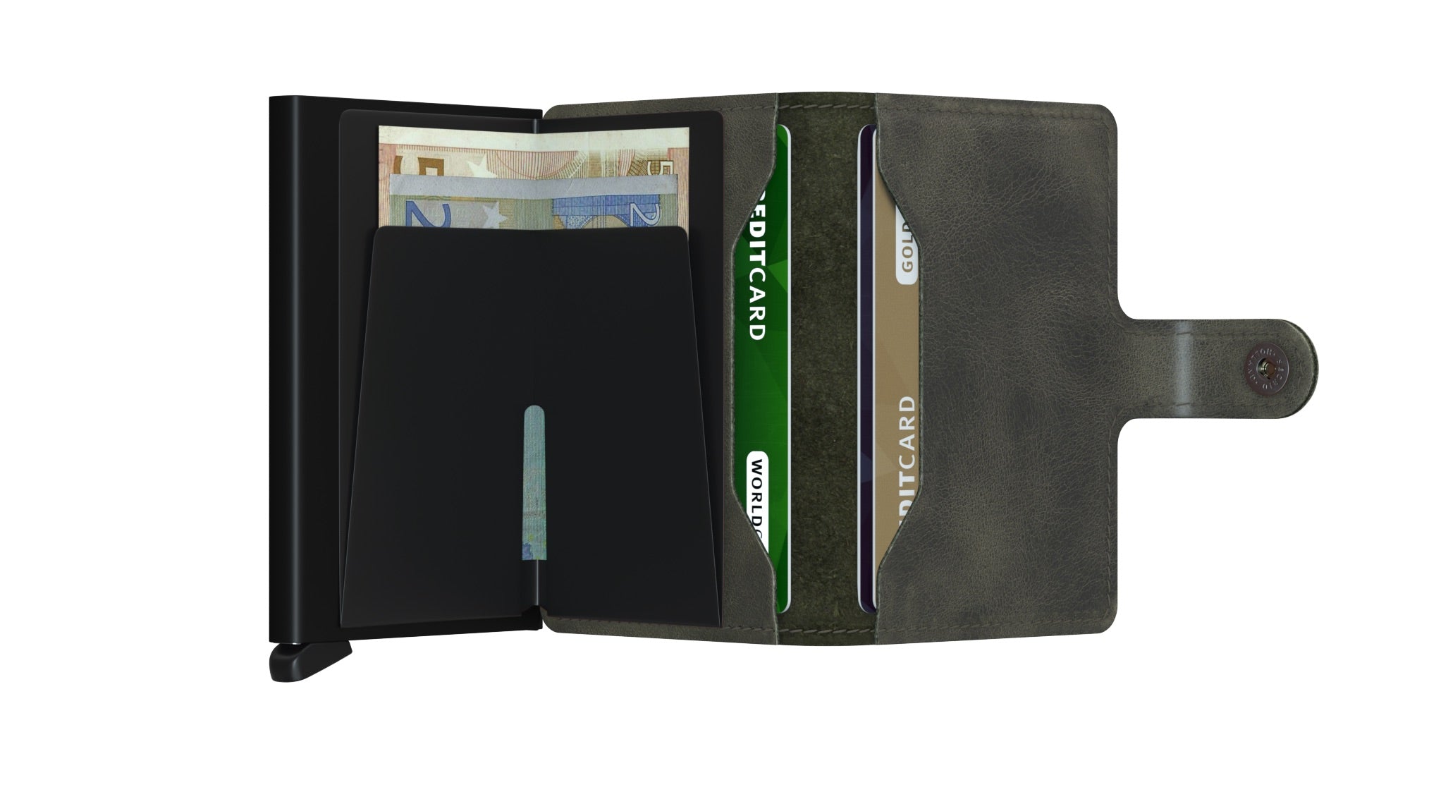 Mini wallet Olive / Black