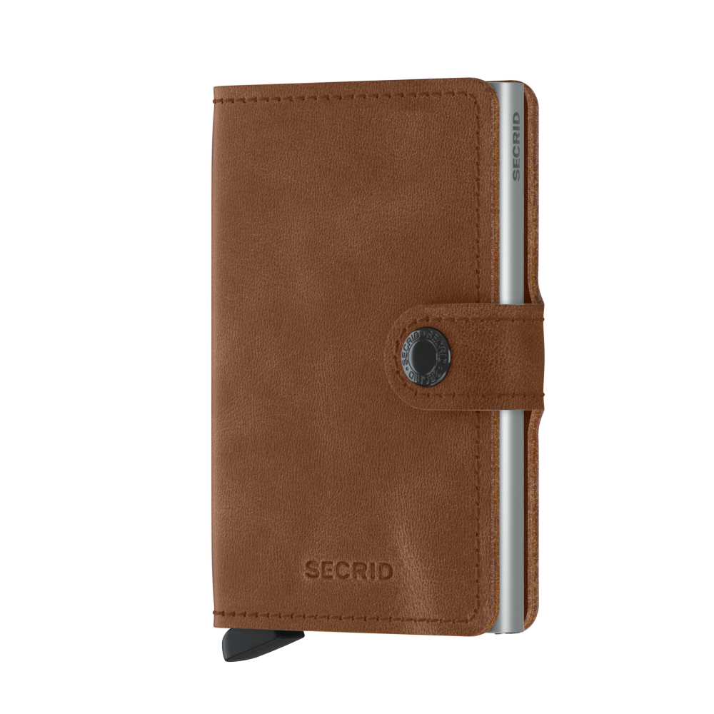 SECRID RFID Miniwallet Vintage - Cognac / Silver - Burrows and Hare