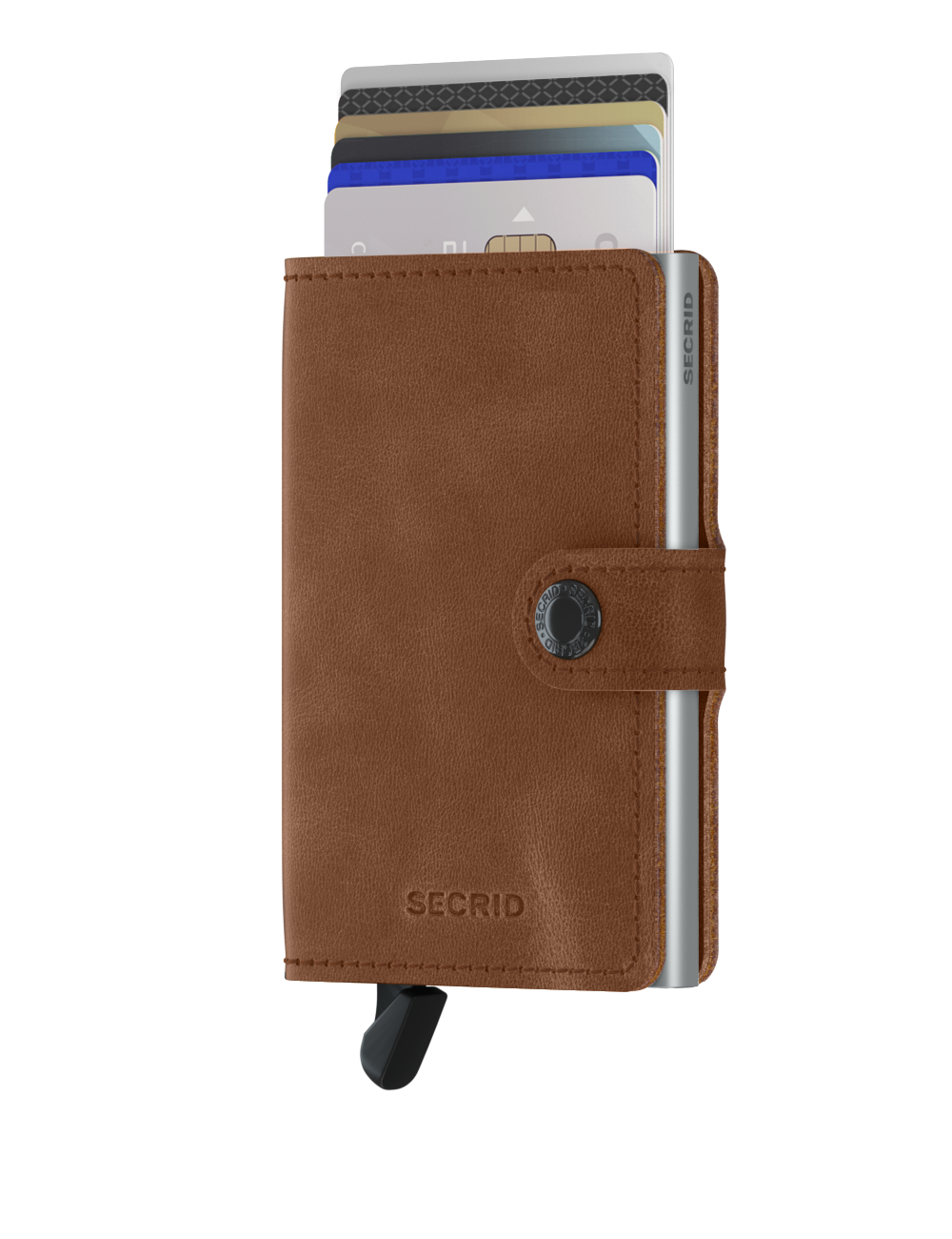SECRID RFID Miniwallet Vintage - Cognac / Silver - Burrows and Hare