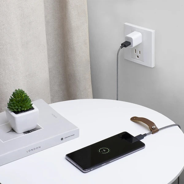 Native Union- Belt Cable  XL USB-C to USB-A - Zebra - Burrows and Hare